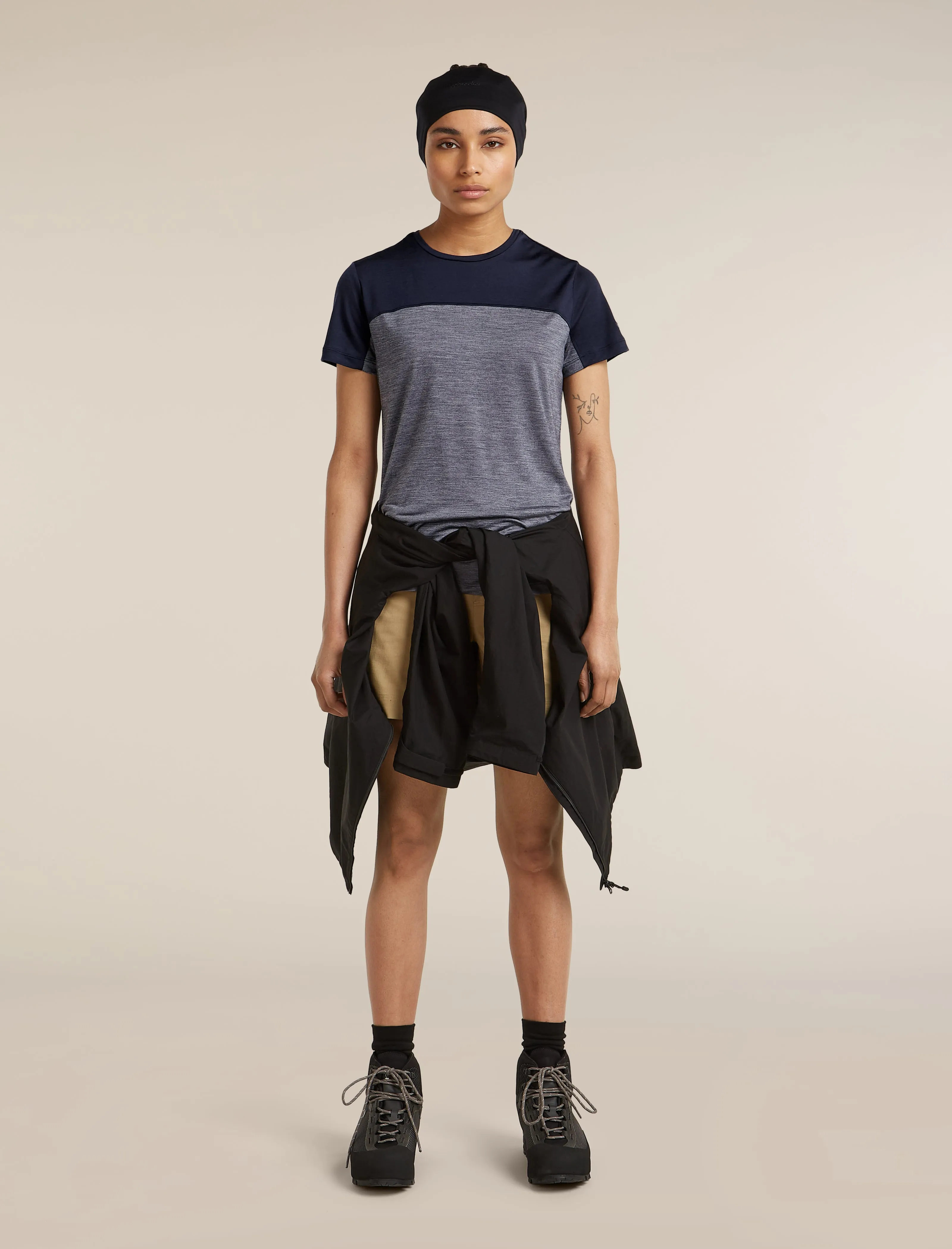 Women's Merino Blend 125 Cool-Lite™ Sphere Short Sleeve Tee Colour Block sold by Icebreaker product image thumbnail 4