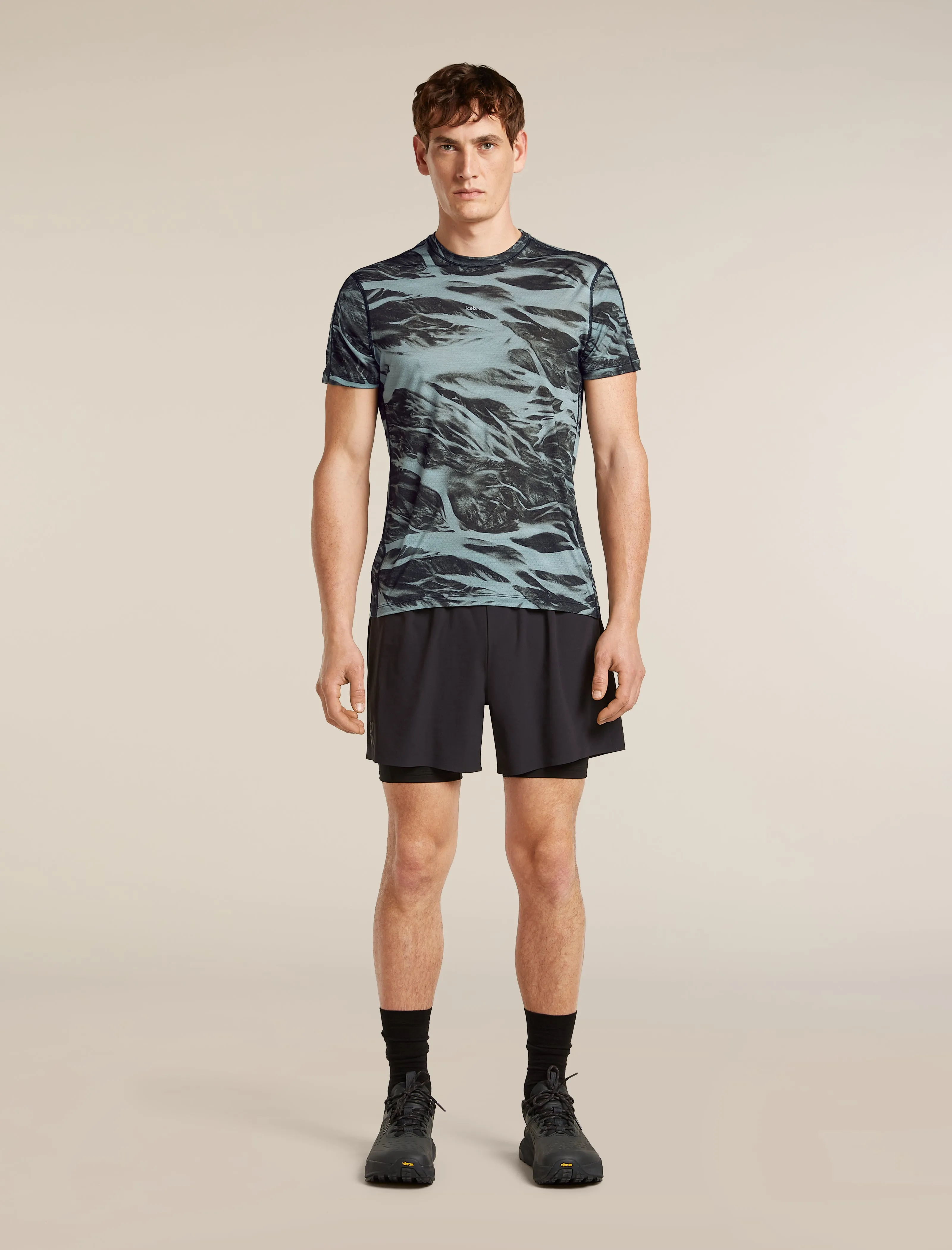 Men's Merino Blend 125 Cool-Lite™ Speed Short Sleeve Tee Motion AOP sold by Icebreaker product image thumbnail 3