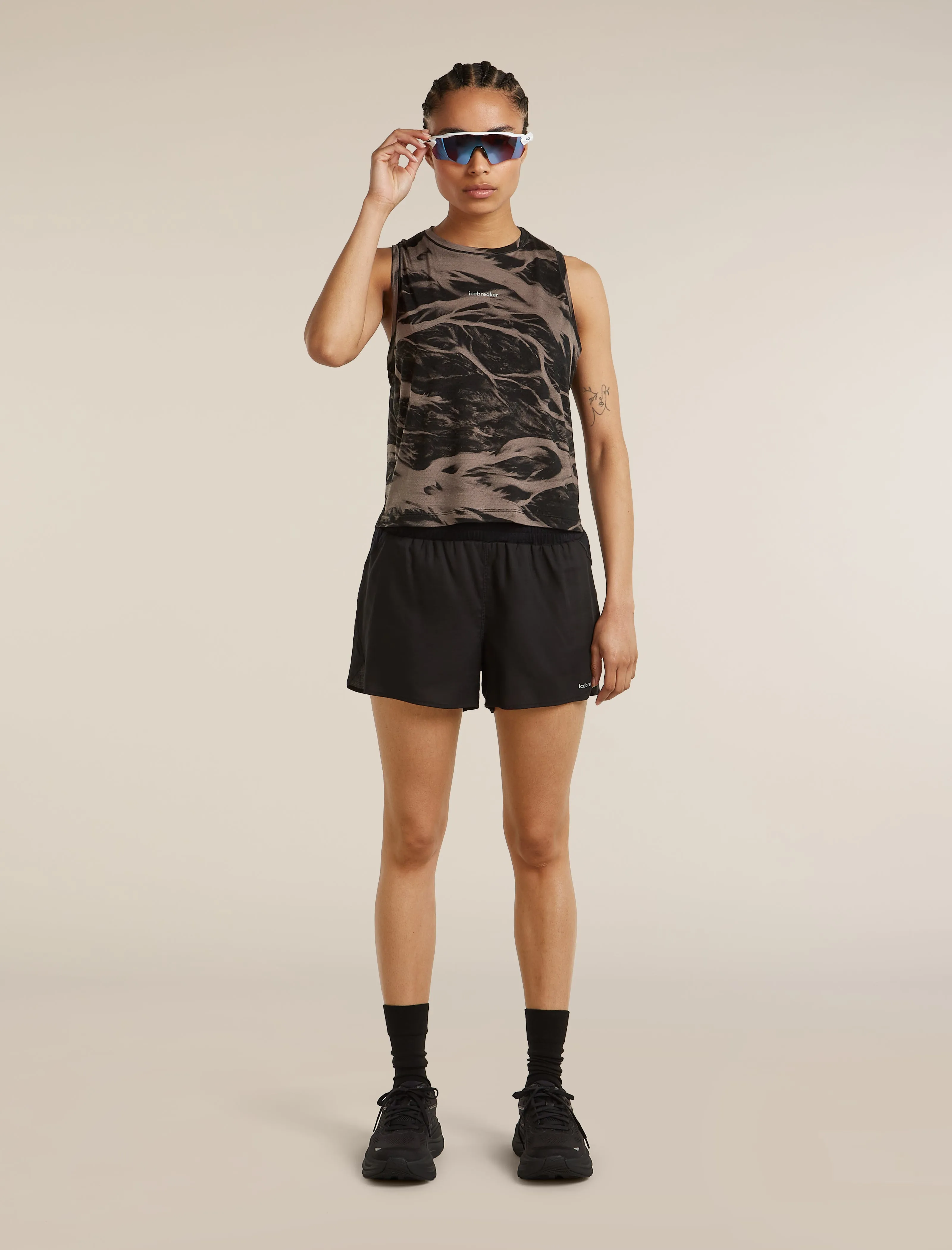 Women's Merino Blend 125 Cool-Lite™ Speed Tank Motion AOP sold by Icebreaker product image thumbnail 4