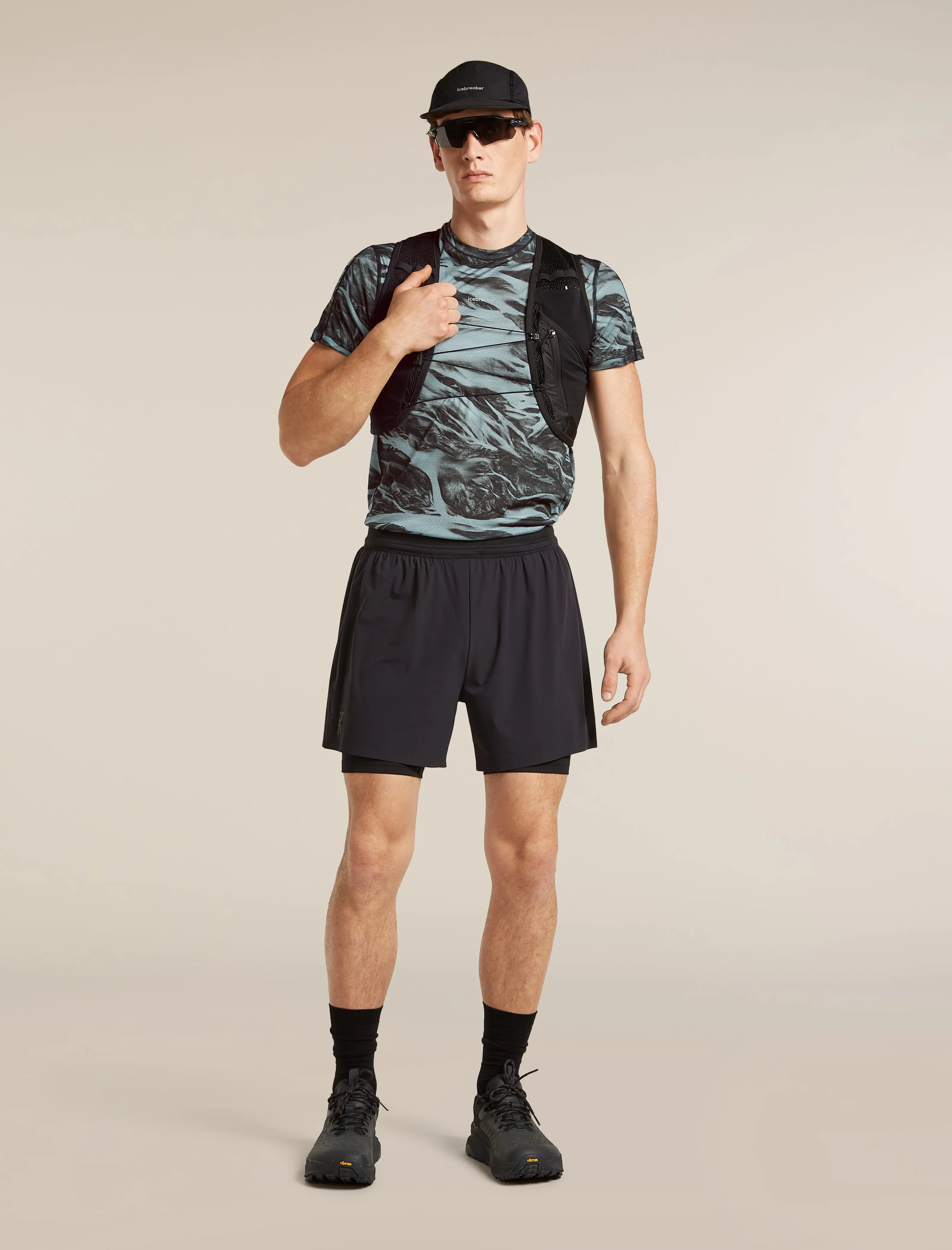 Men's Merino Blend 125 Cool-Lite™ Speed Short Sleeve Tee Motion AOP sold by Icebreaker product image thumbnail 4