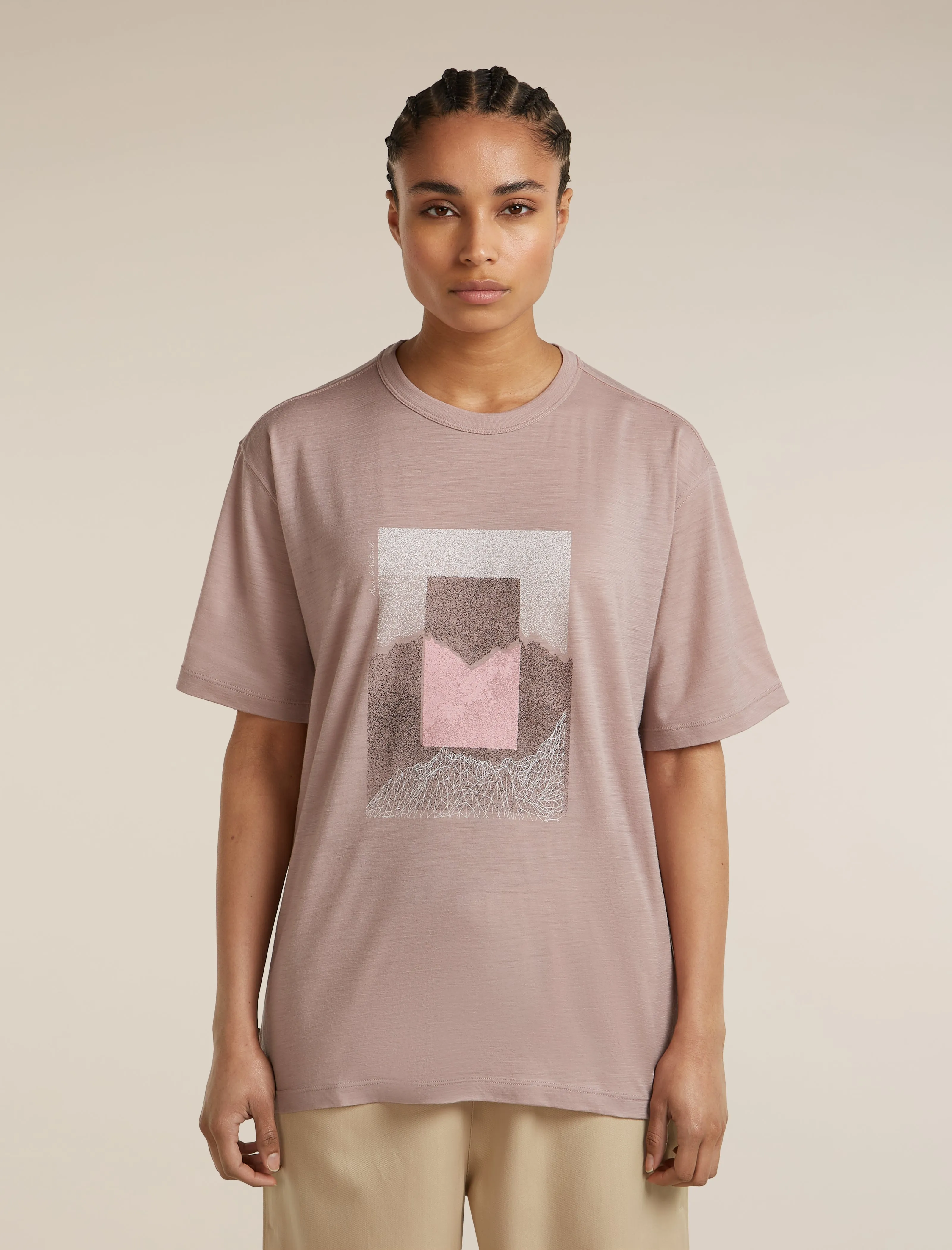 Women's Merino 150 Tech Lite Short Sleeve Relaxed Tee Mountain Shift sold by Icebreaker