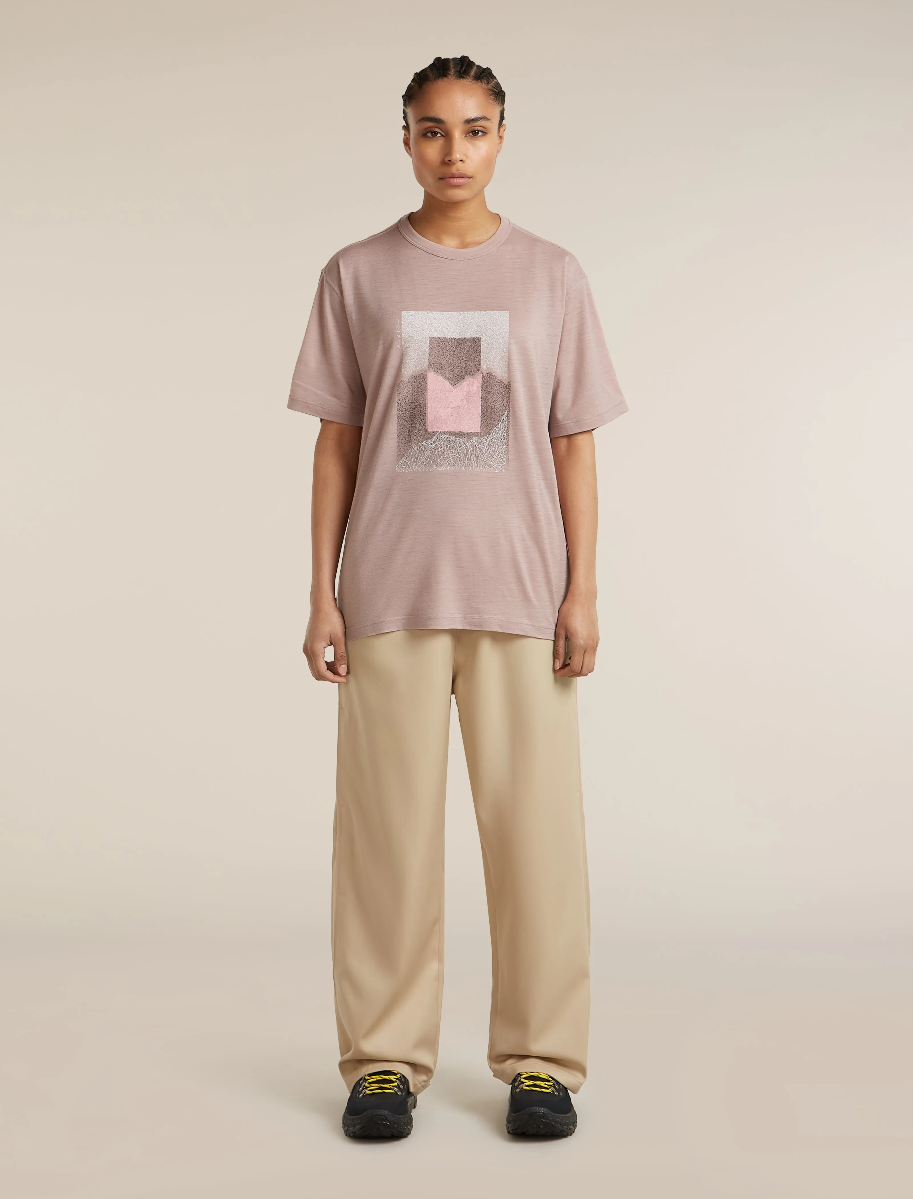 Women's Merino 150 Tech Lite Short Sleeve Relaxed Tee Mountain Shift sold by Icebreaker product image thumbnail 3