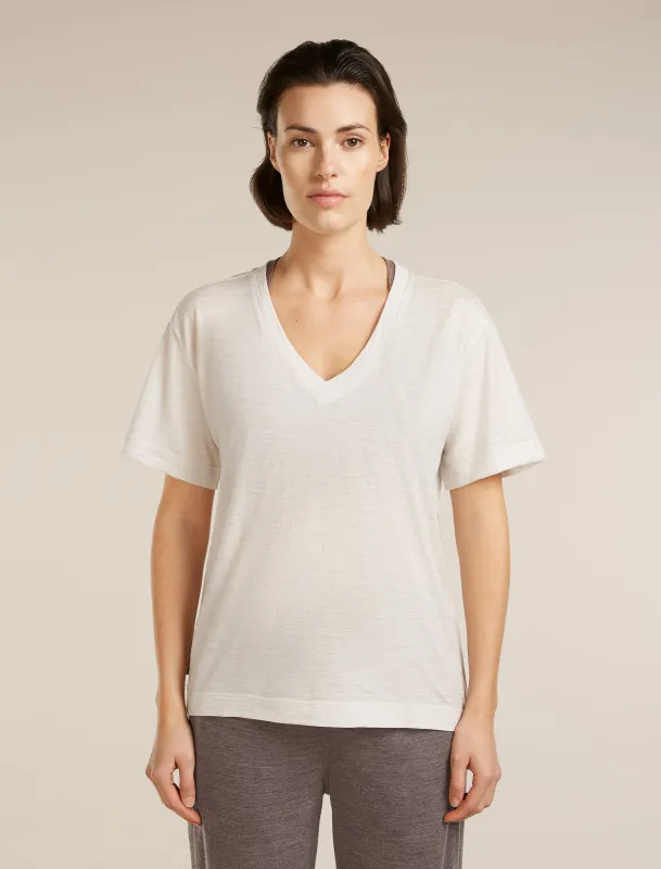 Women's Merino 150 Tech Lite Short Sleeve Relaxed V Neck Tee sold by Icebreaker