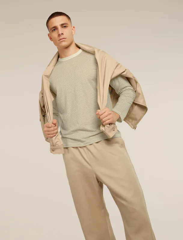 Unisex Merino 150 Long Sleeve Tee Stripe made by Icebreaker