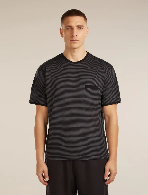 Unisex Merino 150 Short Sleeve Tee Stripe made by Icebreaker