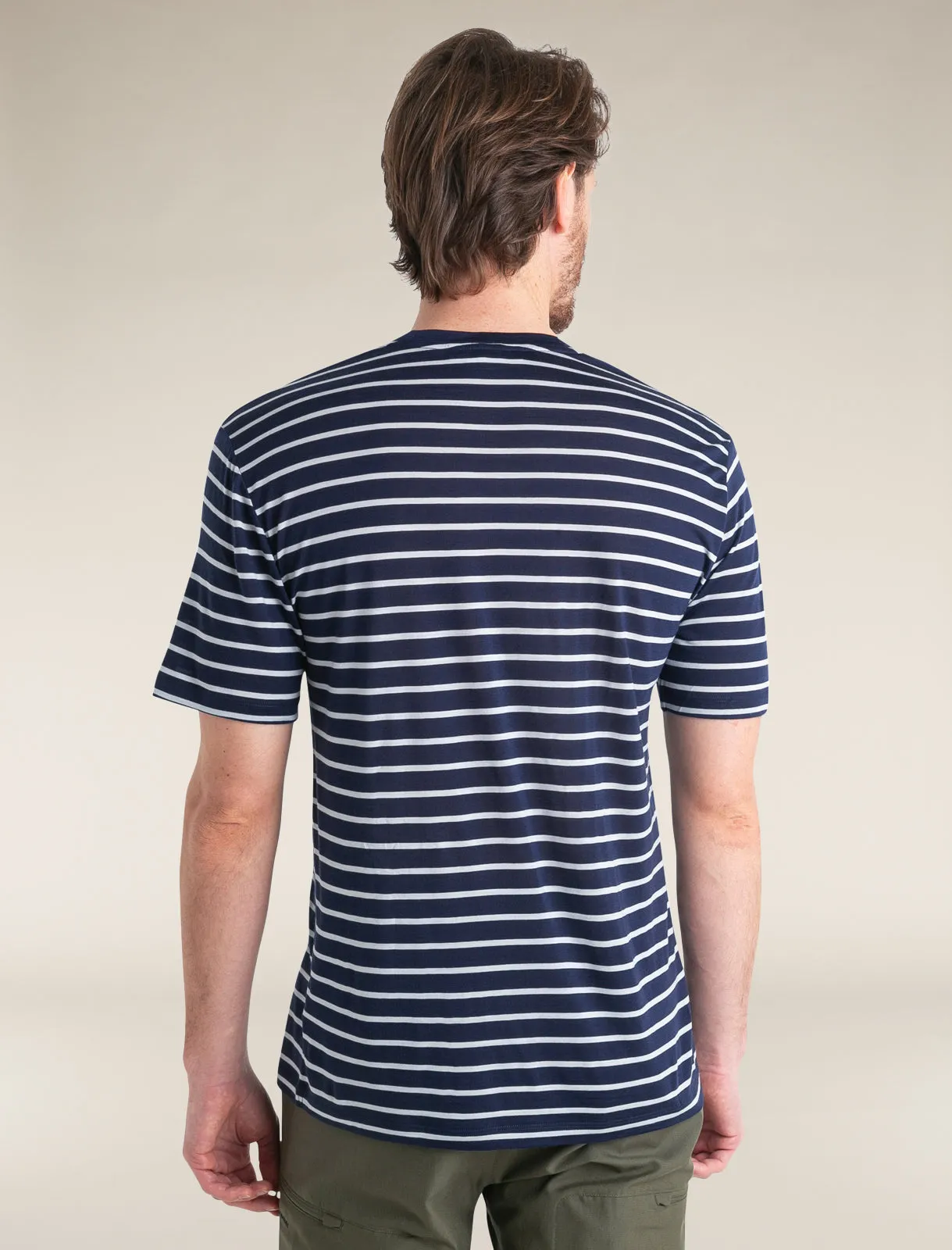 Men's Merino Blend Drayden Short Sleeve T-Shirt Stripe sold by Icebreaker product image thumbnail 2