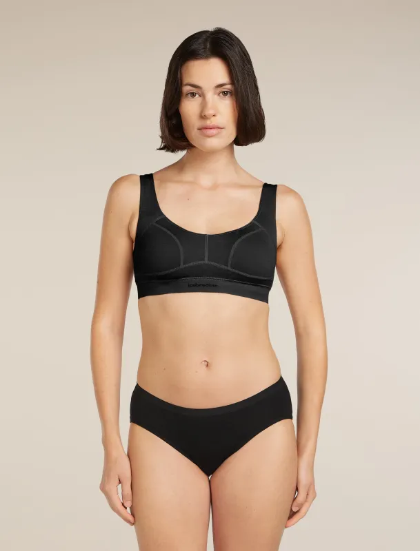 Women's Merino Queens Clasp Bra made by Icebreaker