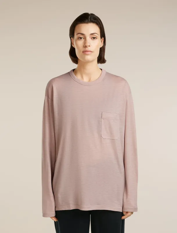 Unisex Merino 150 Long Sleeve Pocket Tee made by Icebreaker
