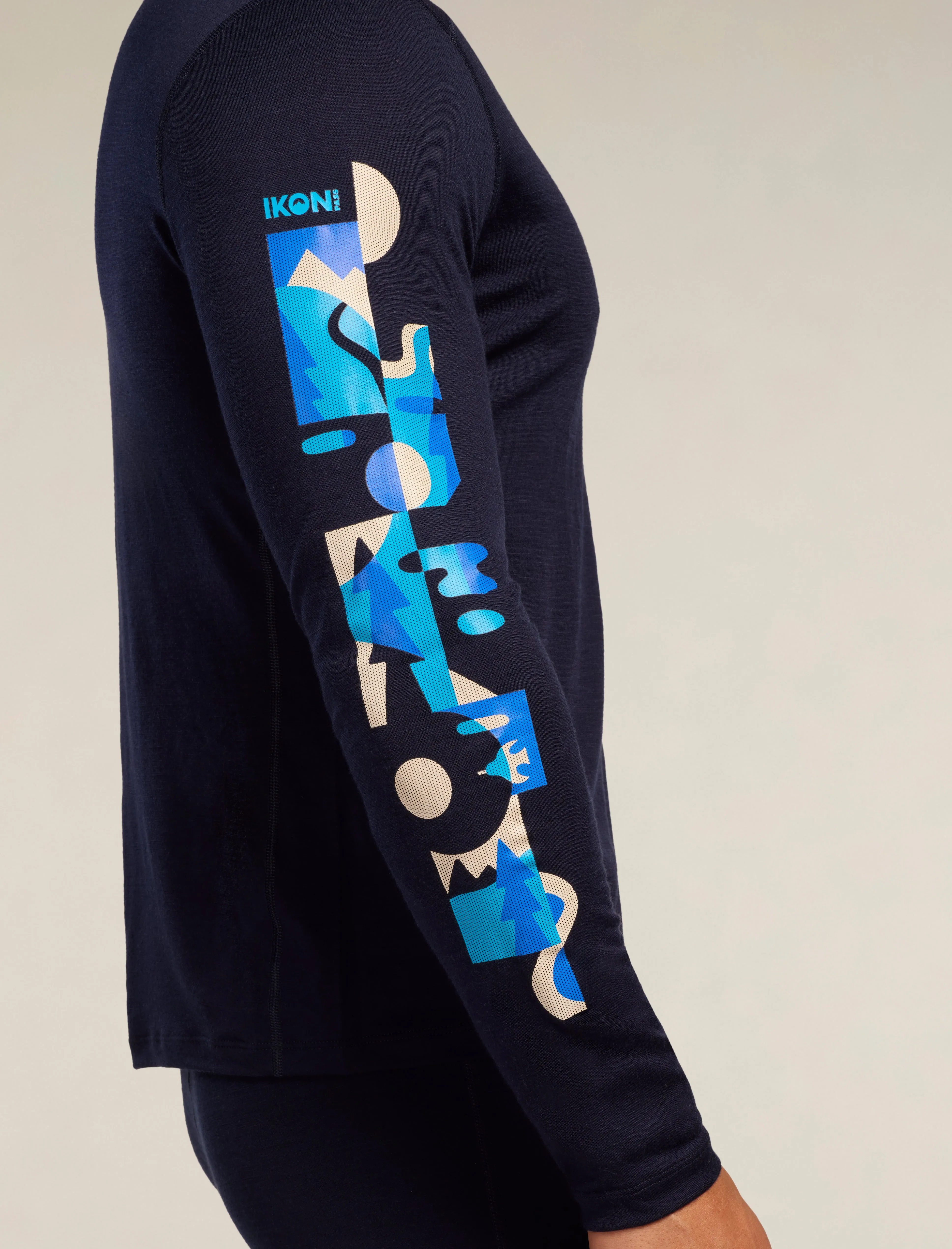 Men's Merino 200 Oasis Long Sleeve Crewe Ikon Pass sold by Icebreaker product image thumbnail 3