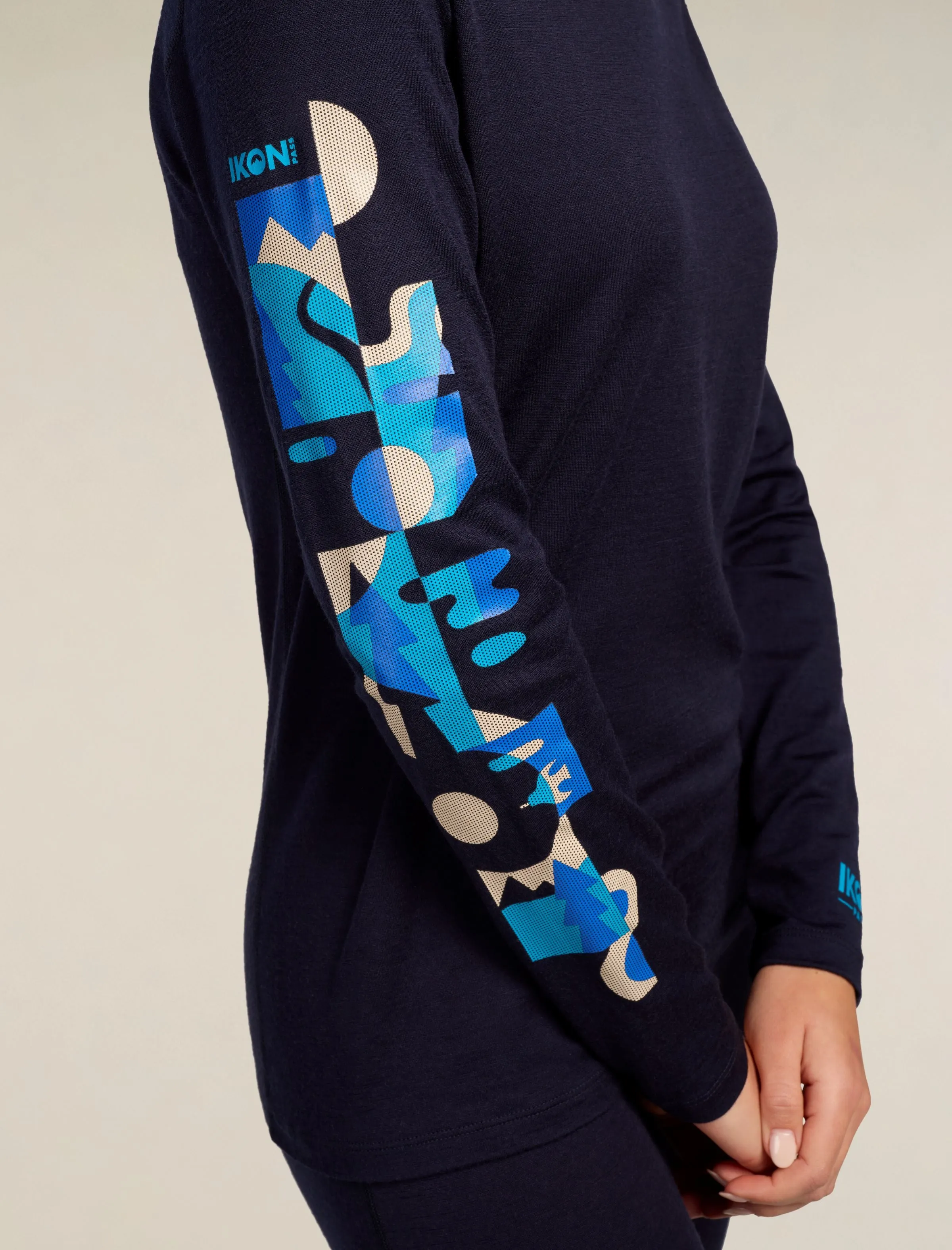 Women's Merino 200 Oasis Long Sleeve Crewe Ikon Pass sold by Icebreaker product image thumbnail 4