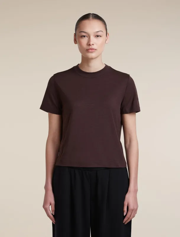 Women's Merino 150 Tech Lite Short Sleeve Crop Tee made by Icebreaker