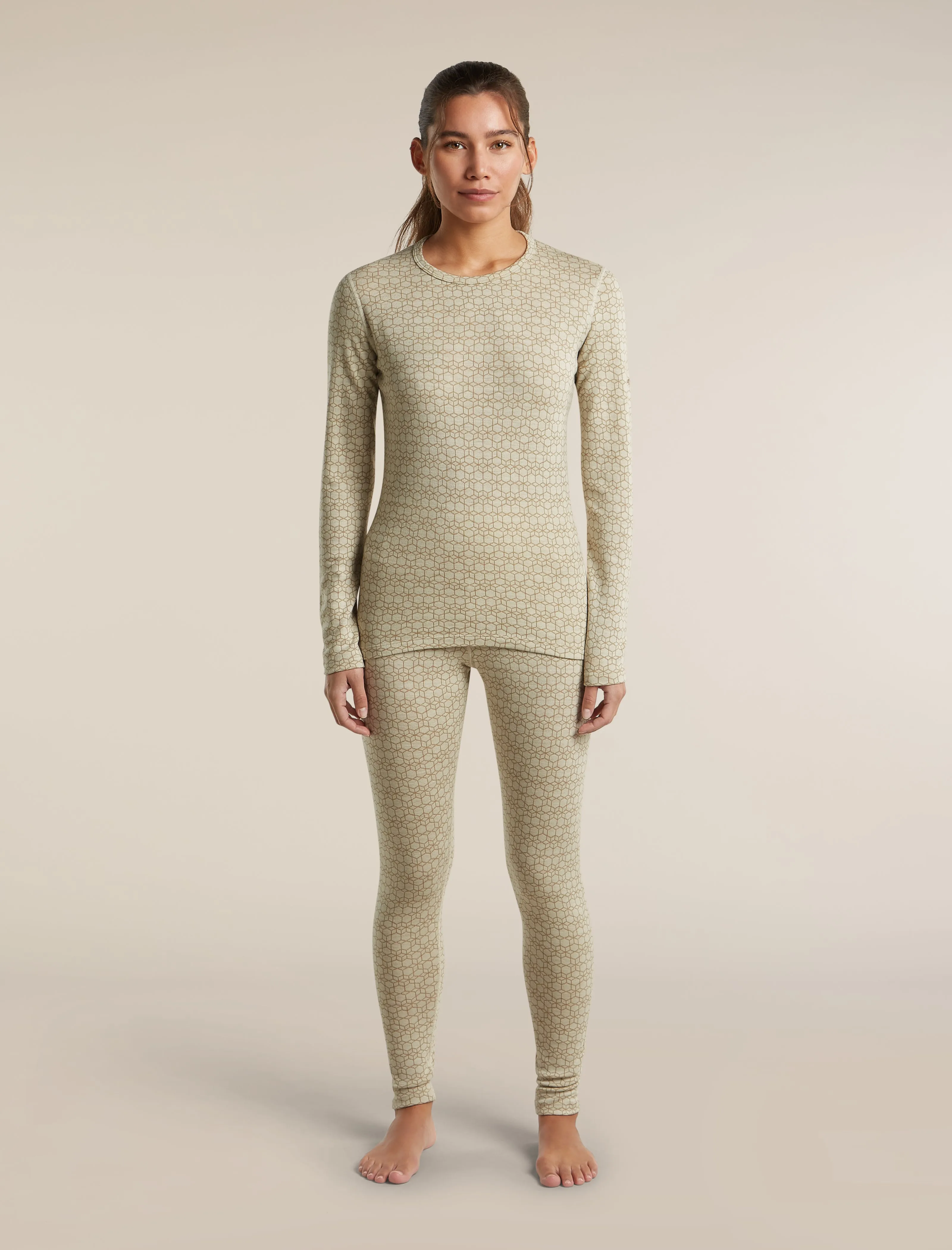 Women's Merino 260 Oasis Vertex Long Sleeve Thermal Crewe Alpine Geo sold by Icebreaker product image thumbnail 3