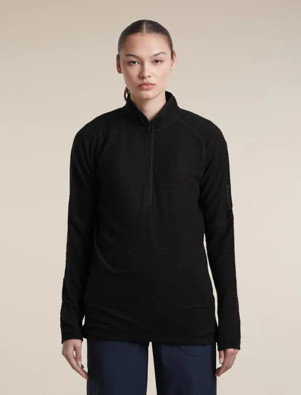 Women's Merino 400 RealFleece™ Grid Peaksland Long Sleeve Half Zip made by Icebreaker