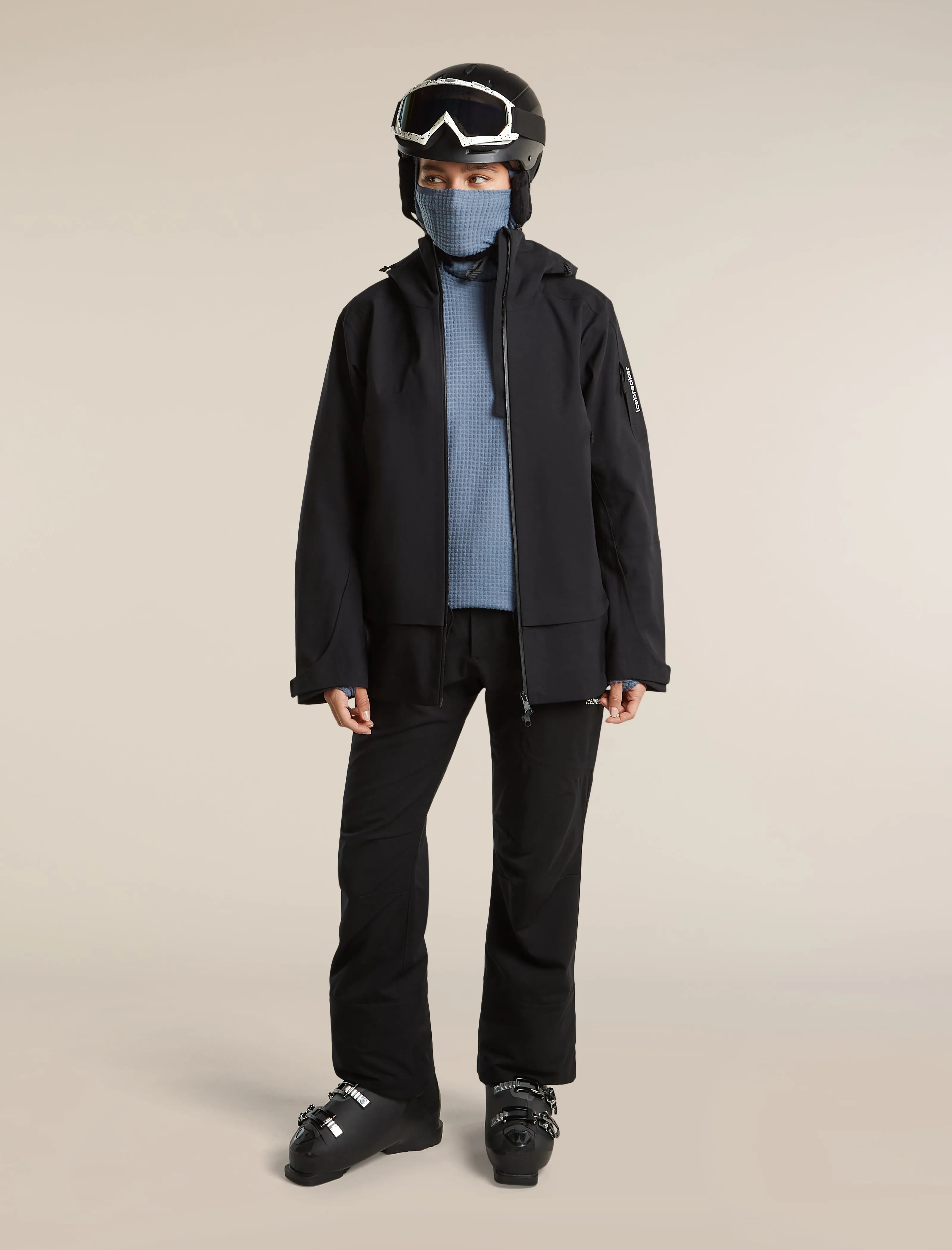 Women's Merino 400 RealFleece™ Grid Blackridge Pullover Hoodie sold by Icebreaker product image thumbnail 4