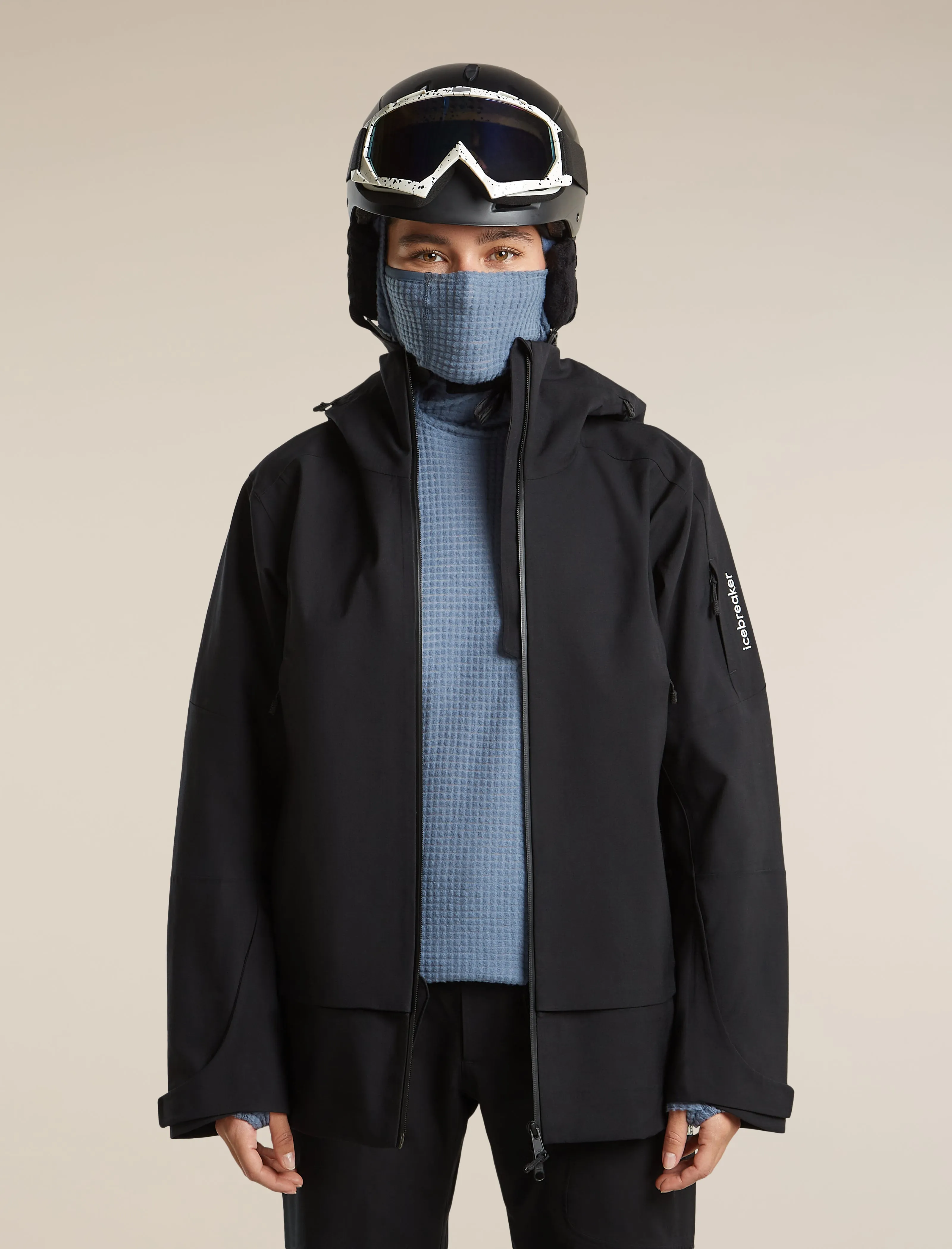 Women's Merino 400 RealFleece™ Grid Blackridge Pullover Hoodie sold by Icebreaker product image thumbnail 5