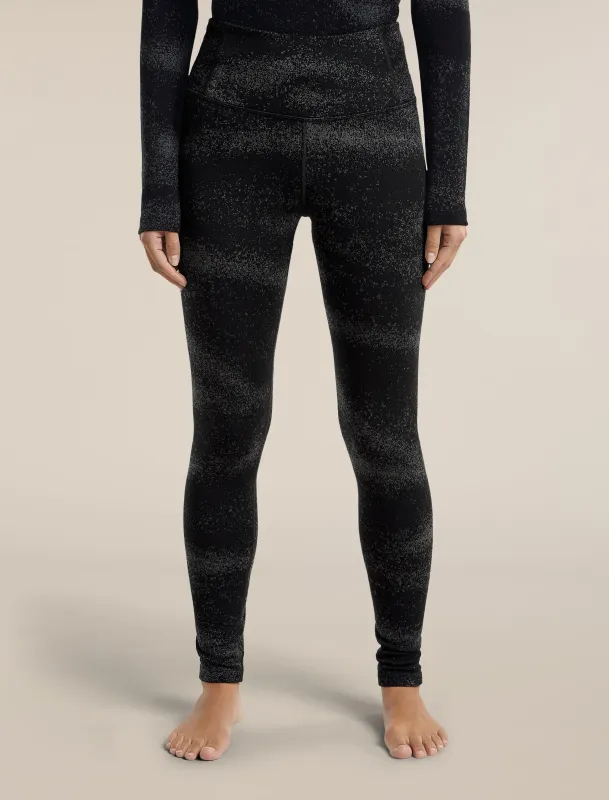 Women's Merino 260 Oasis Vertex High Rise Thermal Leggings Chillwave made by Icebreaker