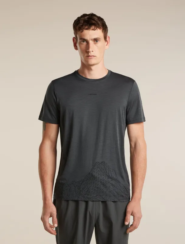 Men's Merino 150 Tech Lite Short Sleeve Tee 3D Mapping made by Icebreaker