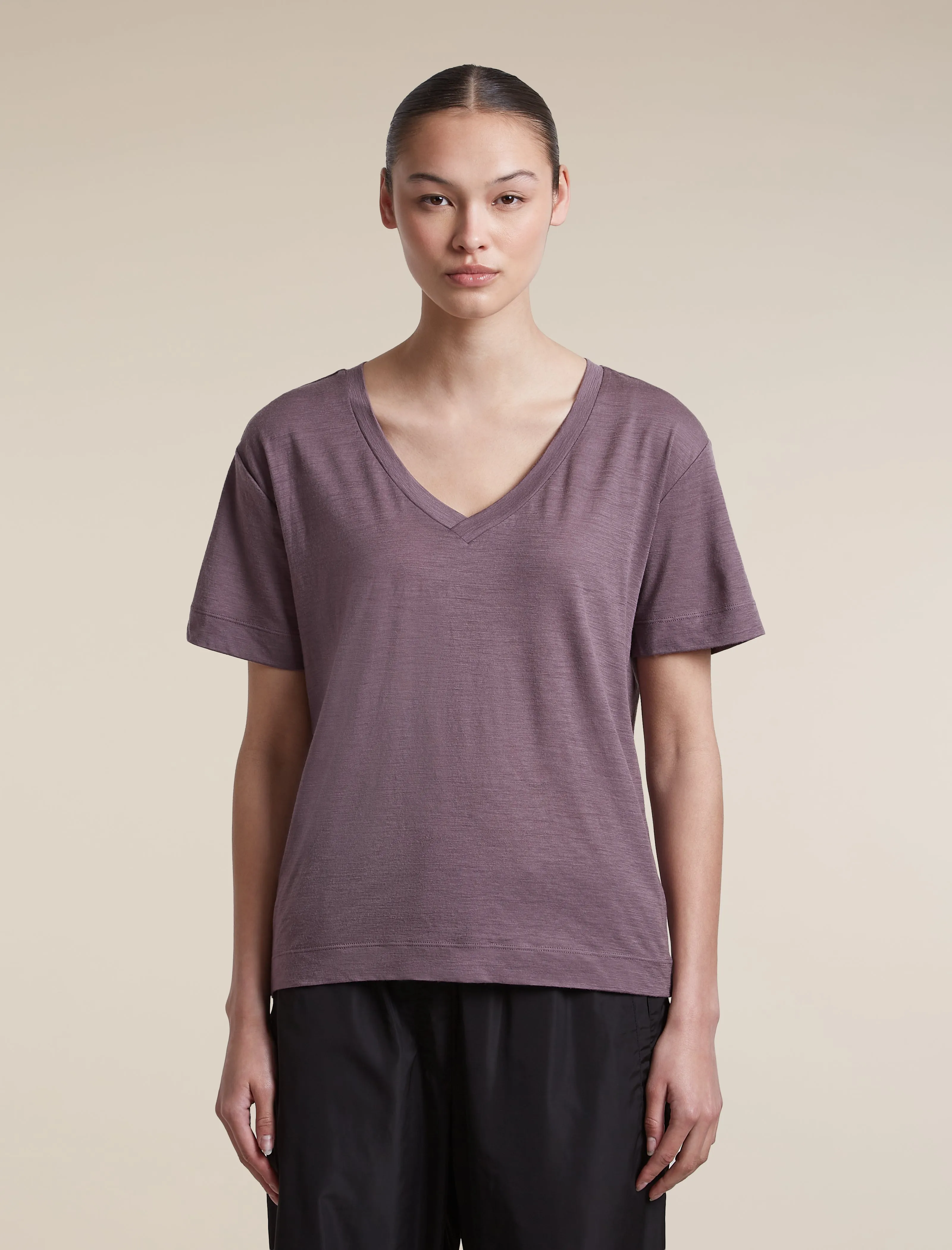 Women's Merino 150 Tech Lite Short Sleeve Relaxed V Neck Tee sold by Icebreaker