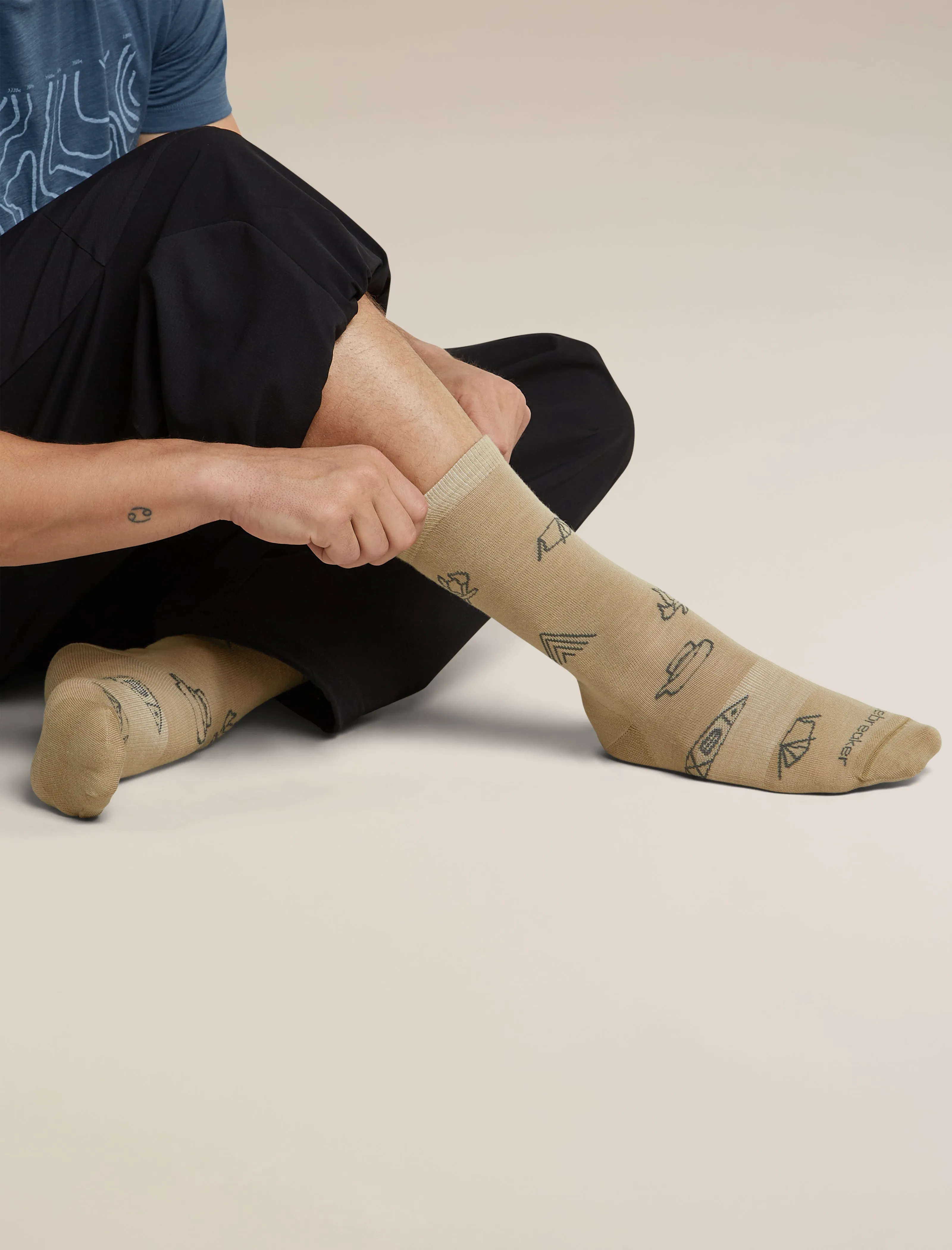 Men's Merino Lifestyle Ultralight Crew Camp Essentials Socks sold by Icebreaker product image thumbnail 5