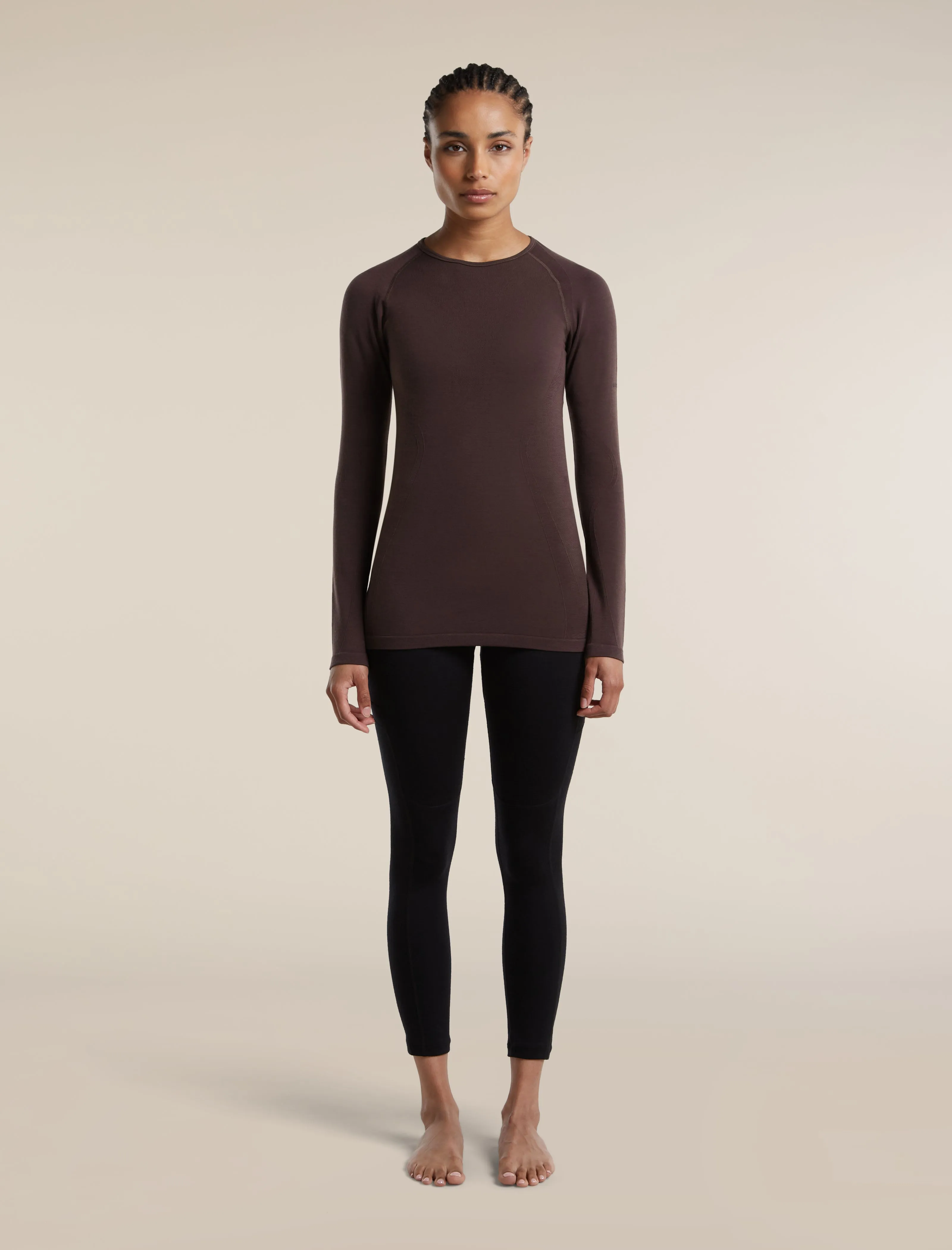 Women's Merino Blend 260 Zoneknit™ Seamless Long Sleeve Crewe Thermal Top sold by Icebreaker product image thumbnail 3