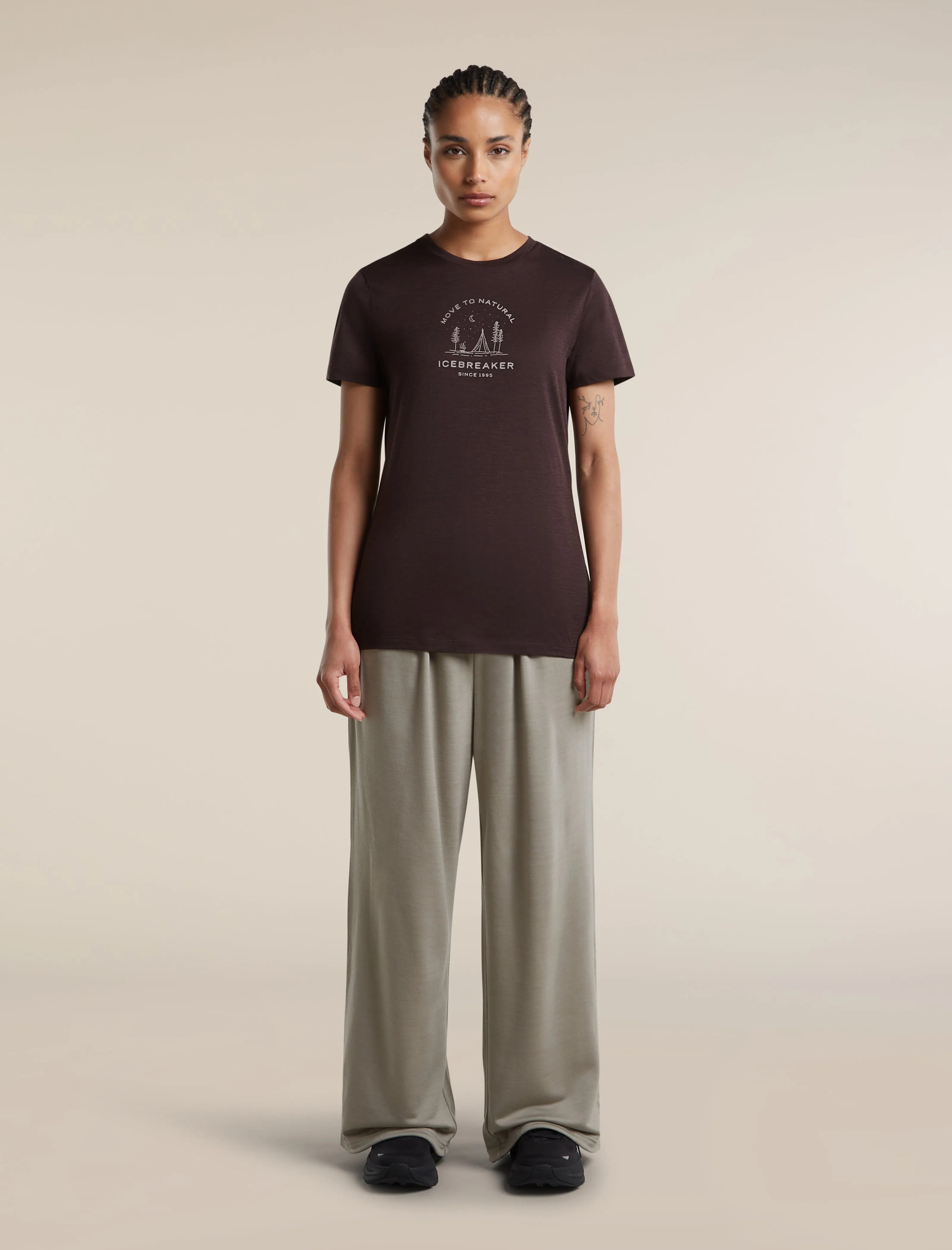 Women's Merino 150 Tech Lite Short Sleeve Tee Peaceful Pass Sleeve sold by Icebreaker product image thumbnail 3
