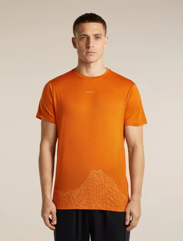 Men's Merino 150 Tech Lite Short Sleeve Tee 3D Mapping made by Icebreaker
