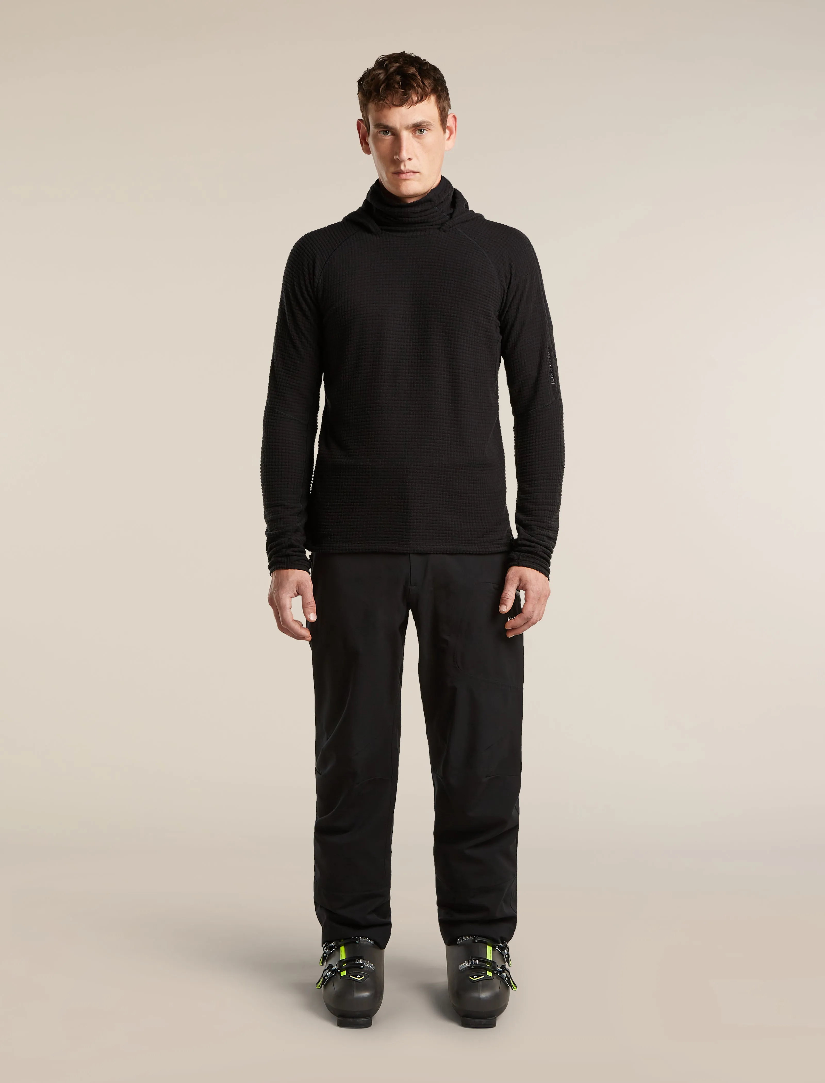 Men's Merino 400 RealFleece™ Grid Blackridge Pullover Hoodie sold by Icebreaker product image thumbnail 3