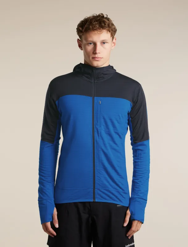 Men's Merino Blend 300 RealFleece™ Descender Long Sleeve Zip Hoodie made by Icebreaker