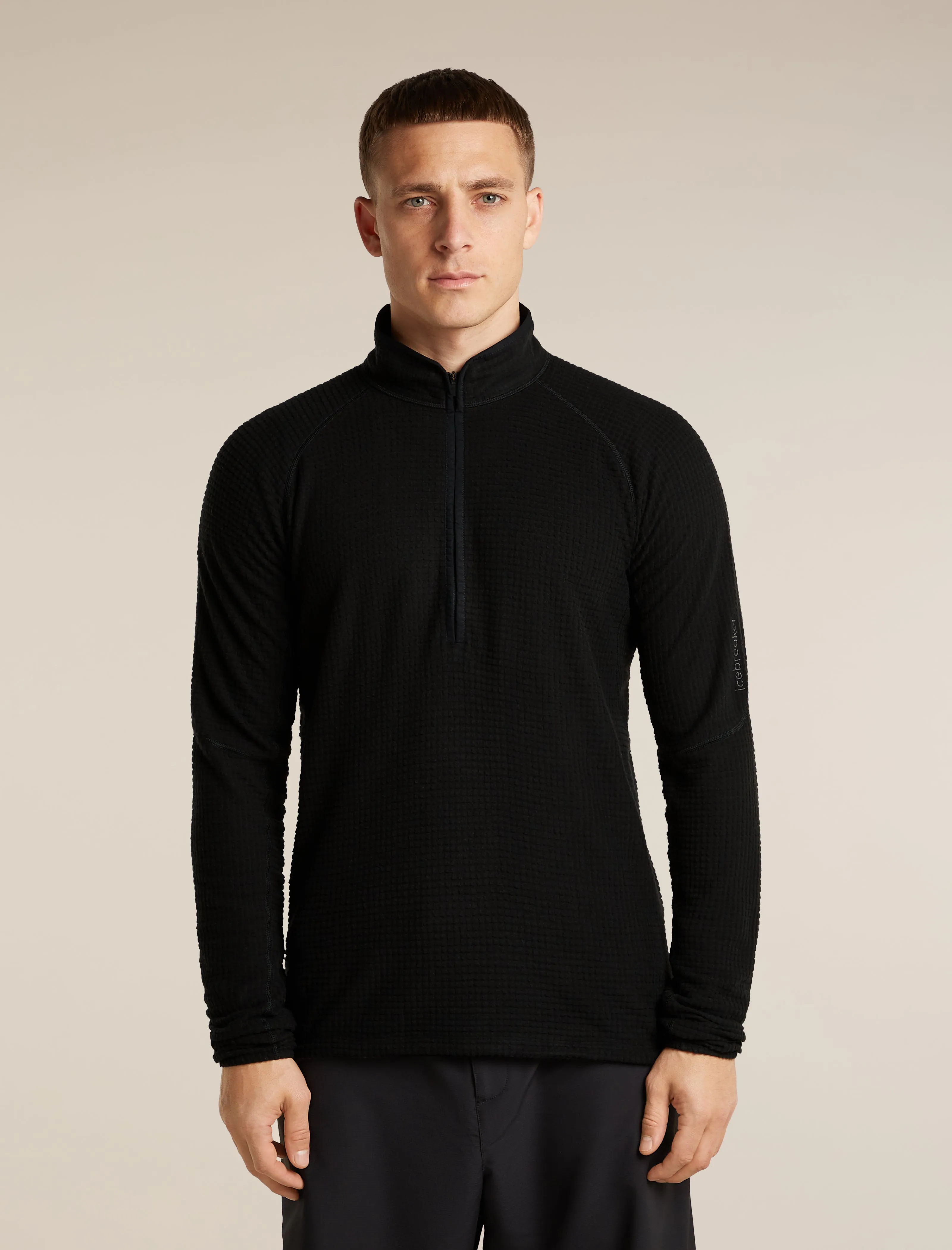 Men's Merino 400 RealFleece™ Grid Peaksland Long Sleeve Thermal Half Zip sold by Icebreaker
