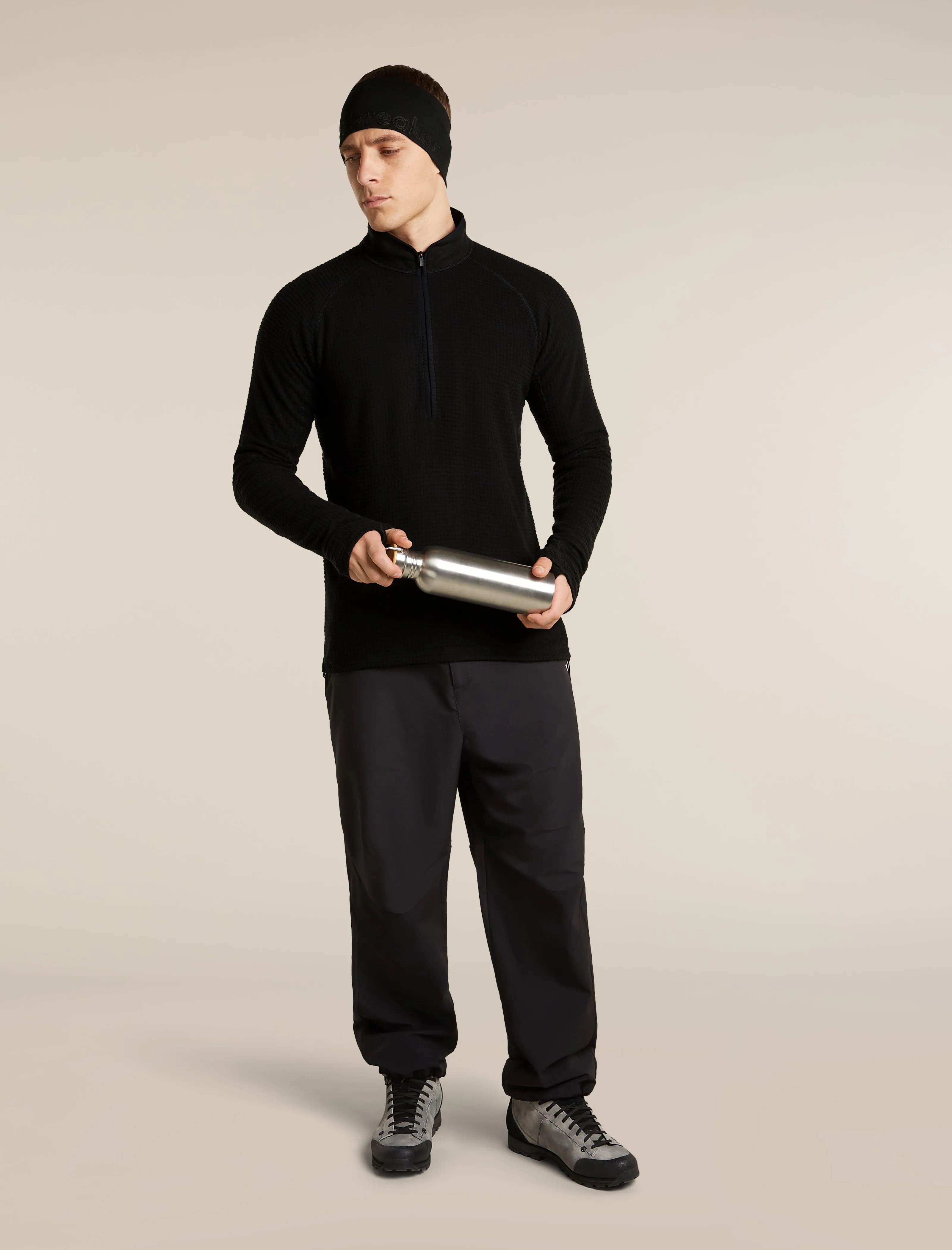 Men's Merino 400 RealFleece™ Grid Peaksland Long Sleeve Thermal Half Zip sold by Icebreaker product image thumbnail 4
