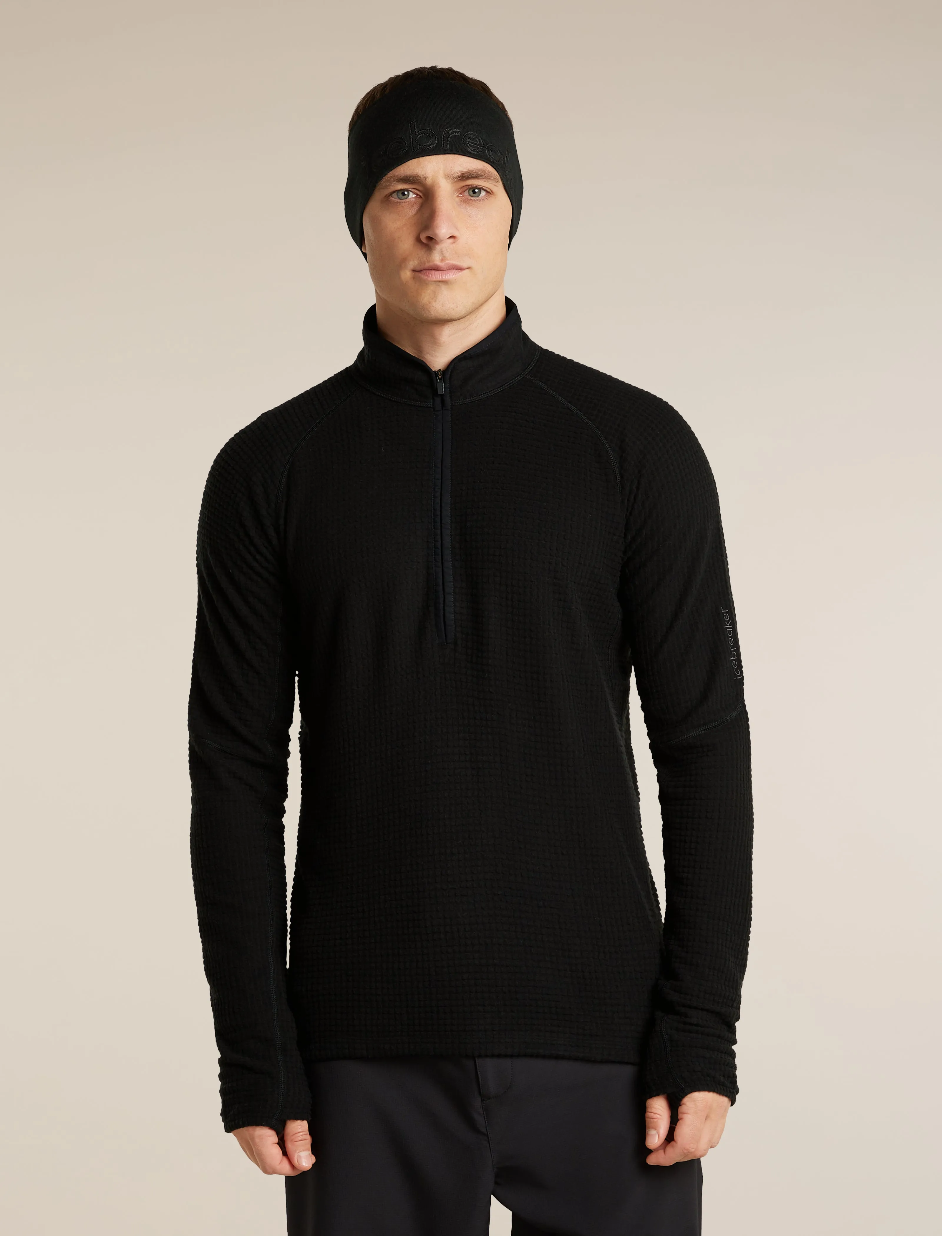 Men's Merino 400 RealFleece™ Grid Peaksland Long Sleeve Thermal Half Zip sold by Icebreaker product image thumbnail 5
