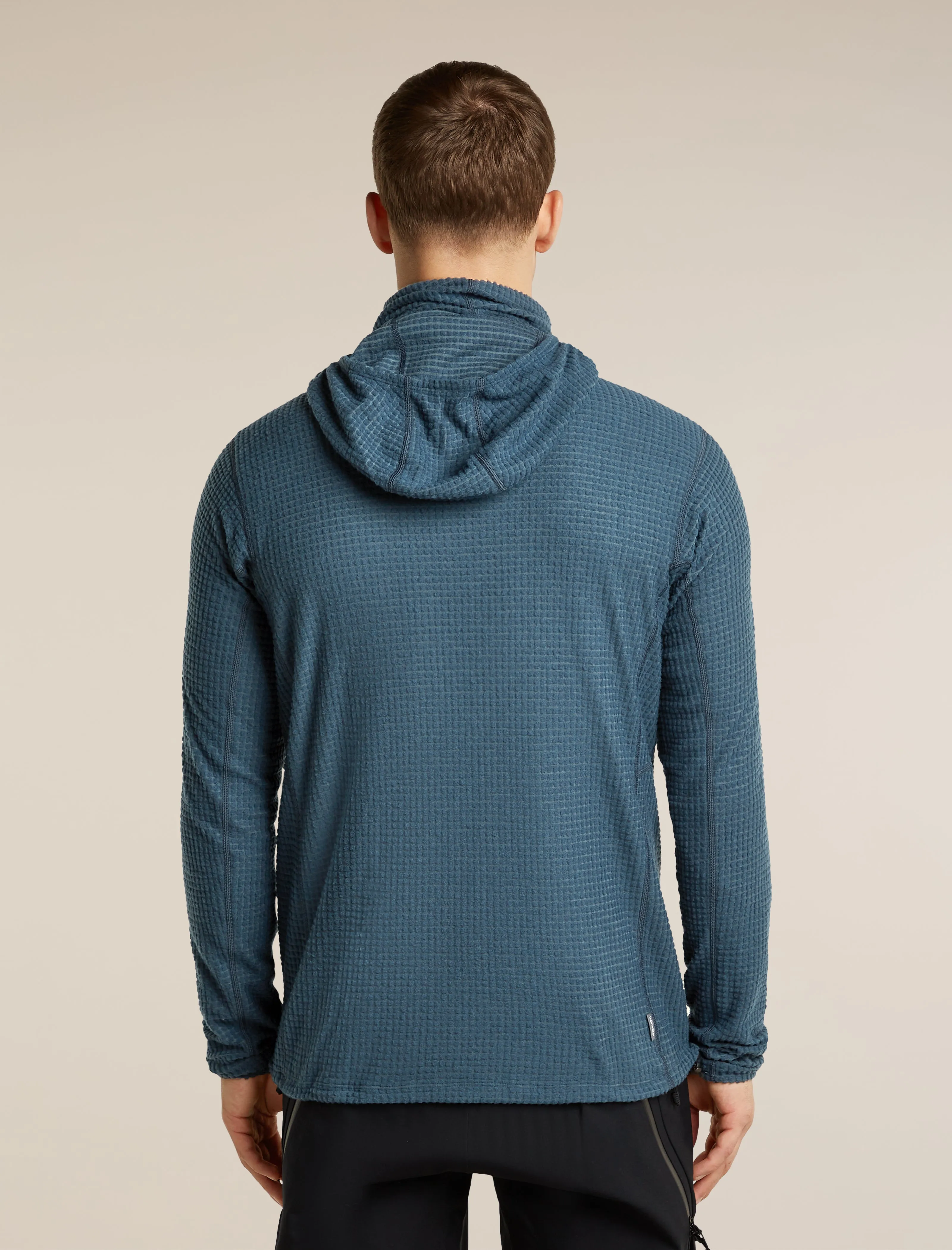 Men's Merino 400 RealFleece™ Grid Blackridge Pullover Hoodie sold by Icebreaker product image thumbnail 2