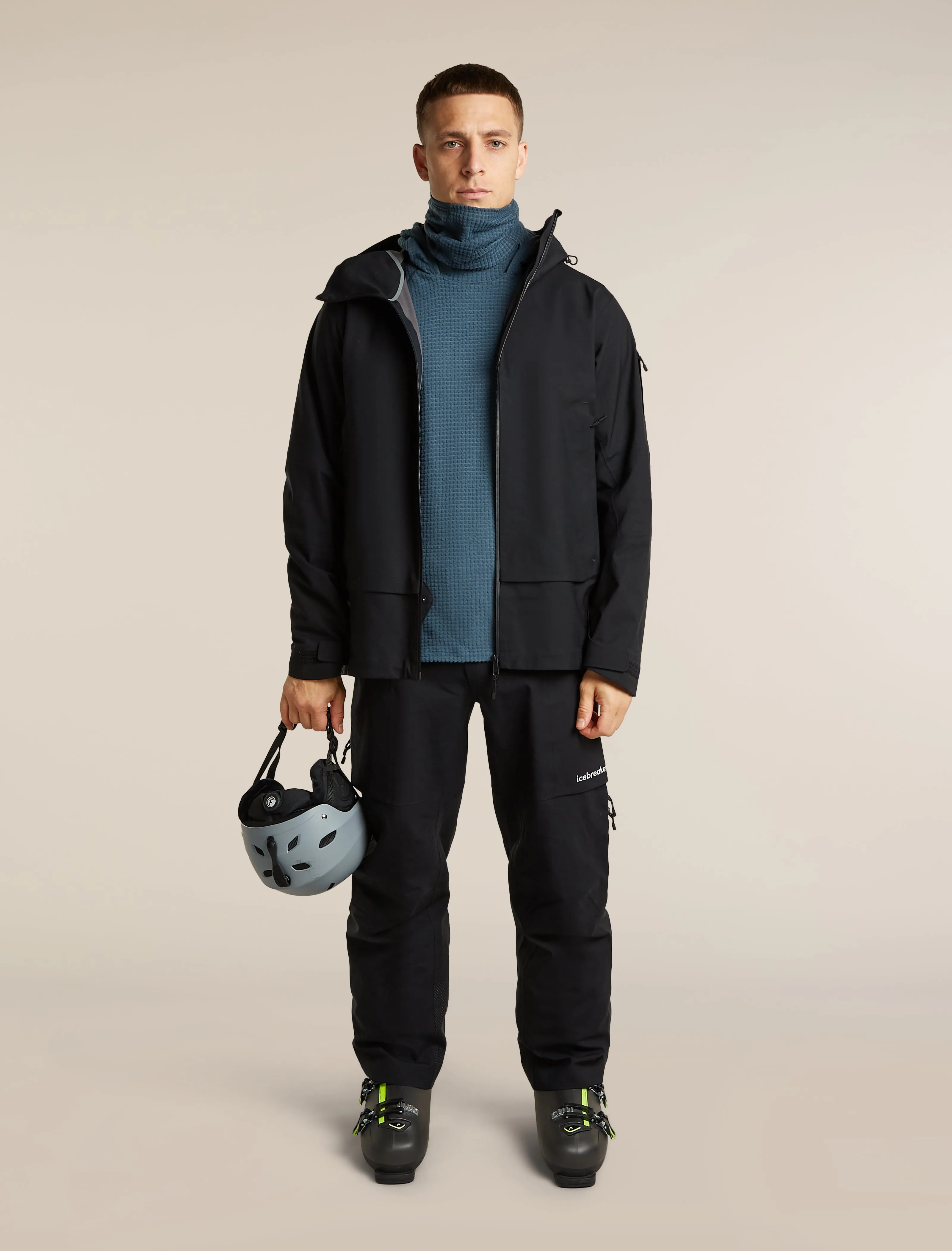 Men's Merino 400 RealFleece™ Grid Blackridge Pullover Hoodie sold by Icebreaker product image thumbnail 4