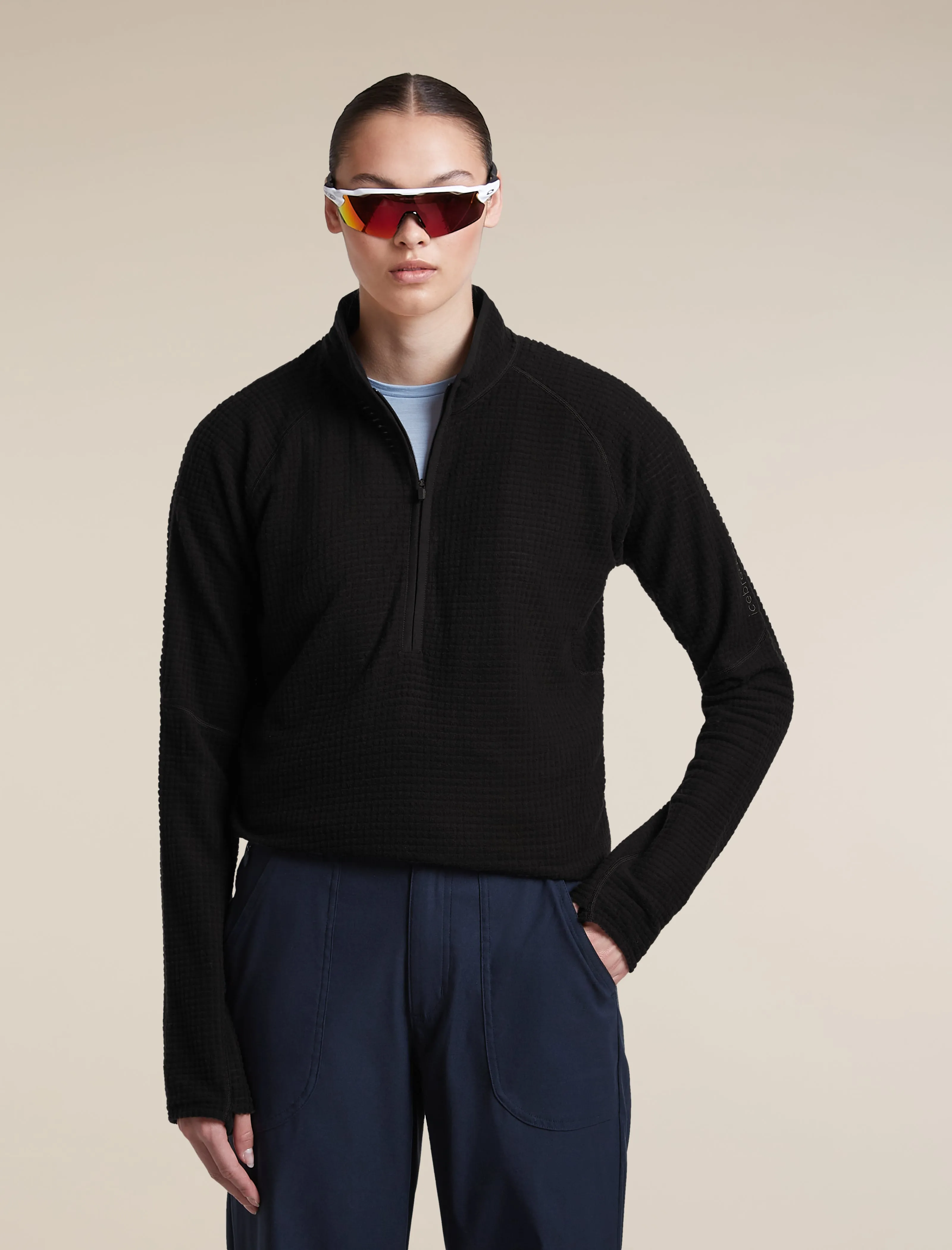 Women's Merino 400 RealFleece™ Grid Peaksland Long Sleeve Half Zip sold by Icebreaker product image thumbnail 5