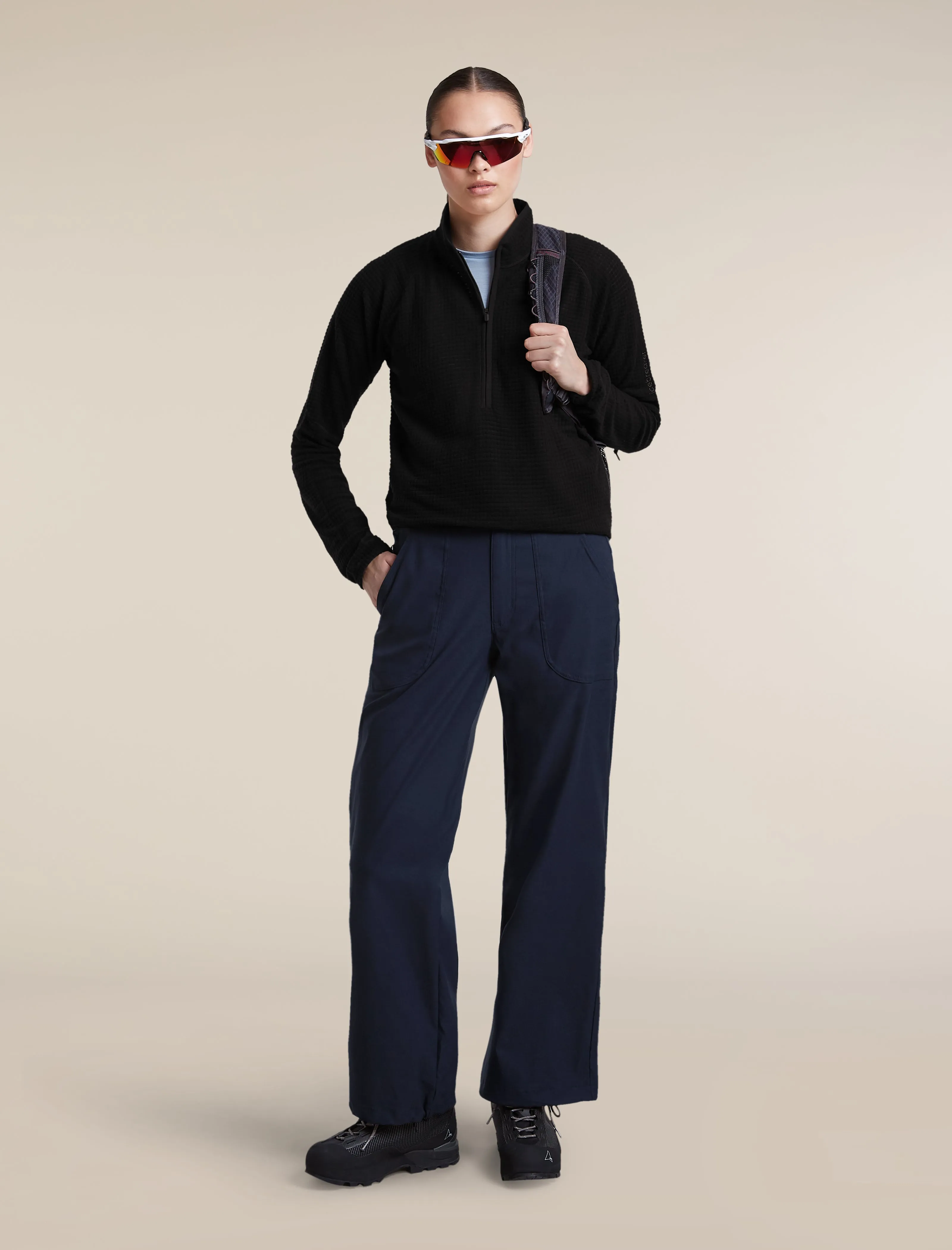Women's Merino 400 RealFleece™ Grid Peaksland Long Sleeve Half Zip sold by Icebreaker product image thumbnail 4
