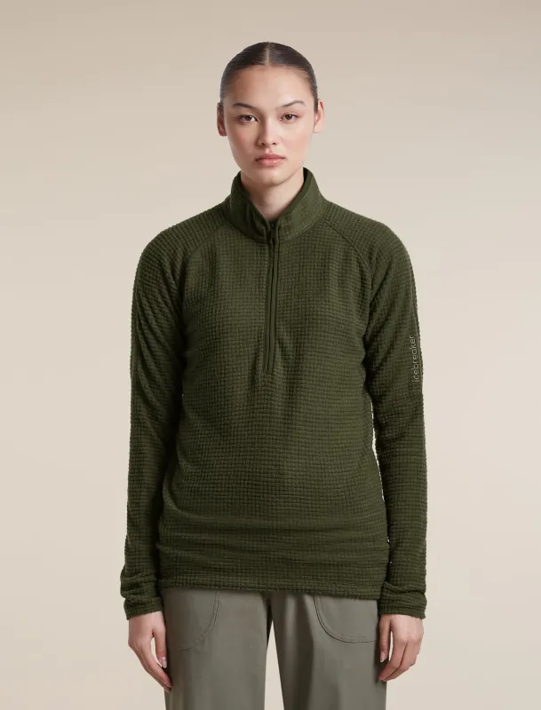Women's Merino 400 RealFleece™ Grid Peaksland Long Sleeve Half Zip made by Icebreaker