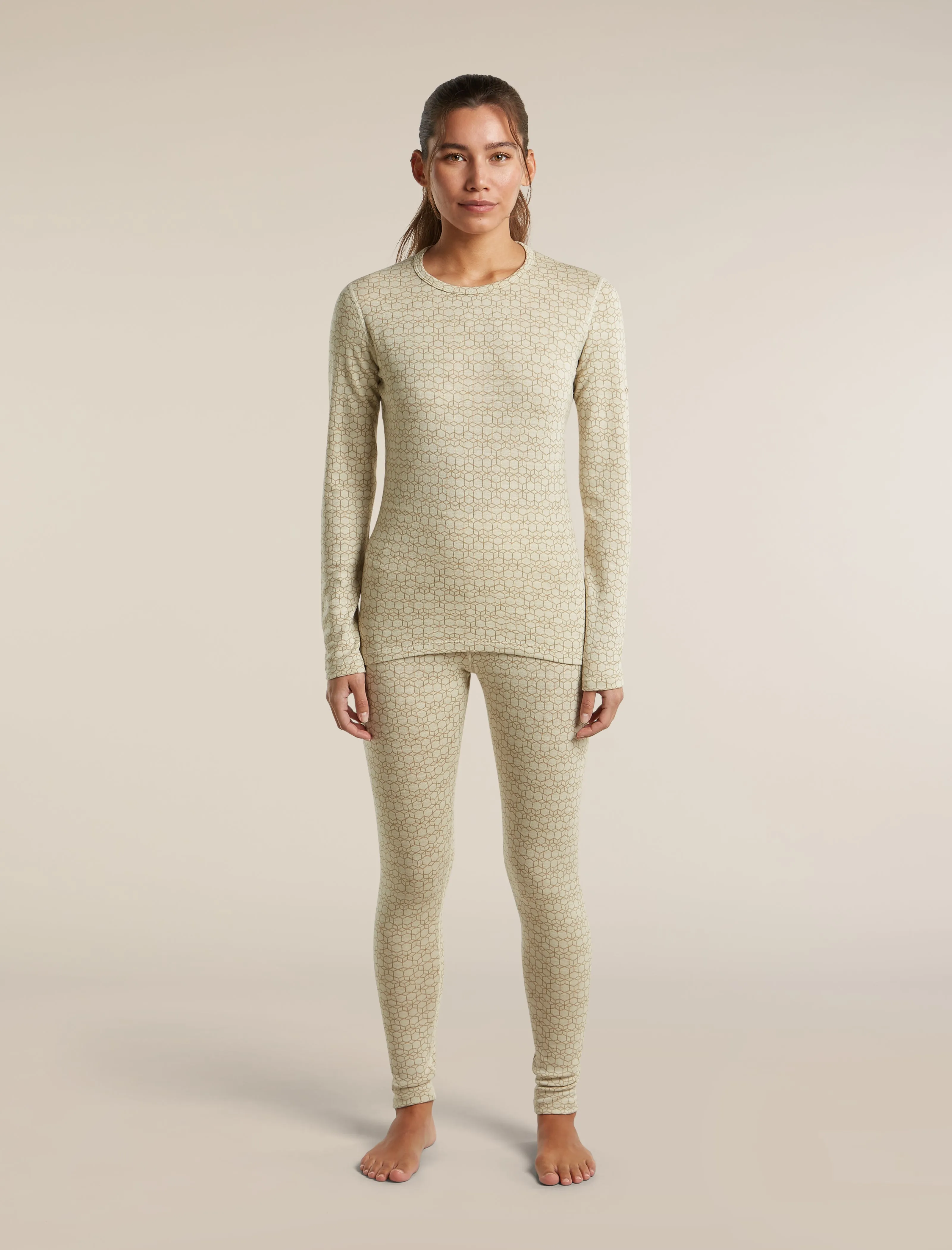 Women's Merino 260 Oasis Vertex High Rise Thermal Leggings Alpine Geo sold by Icebreaker product image thumbnail 3