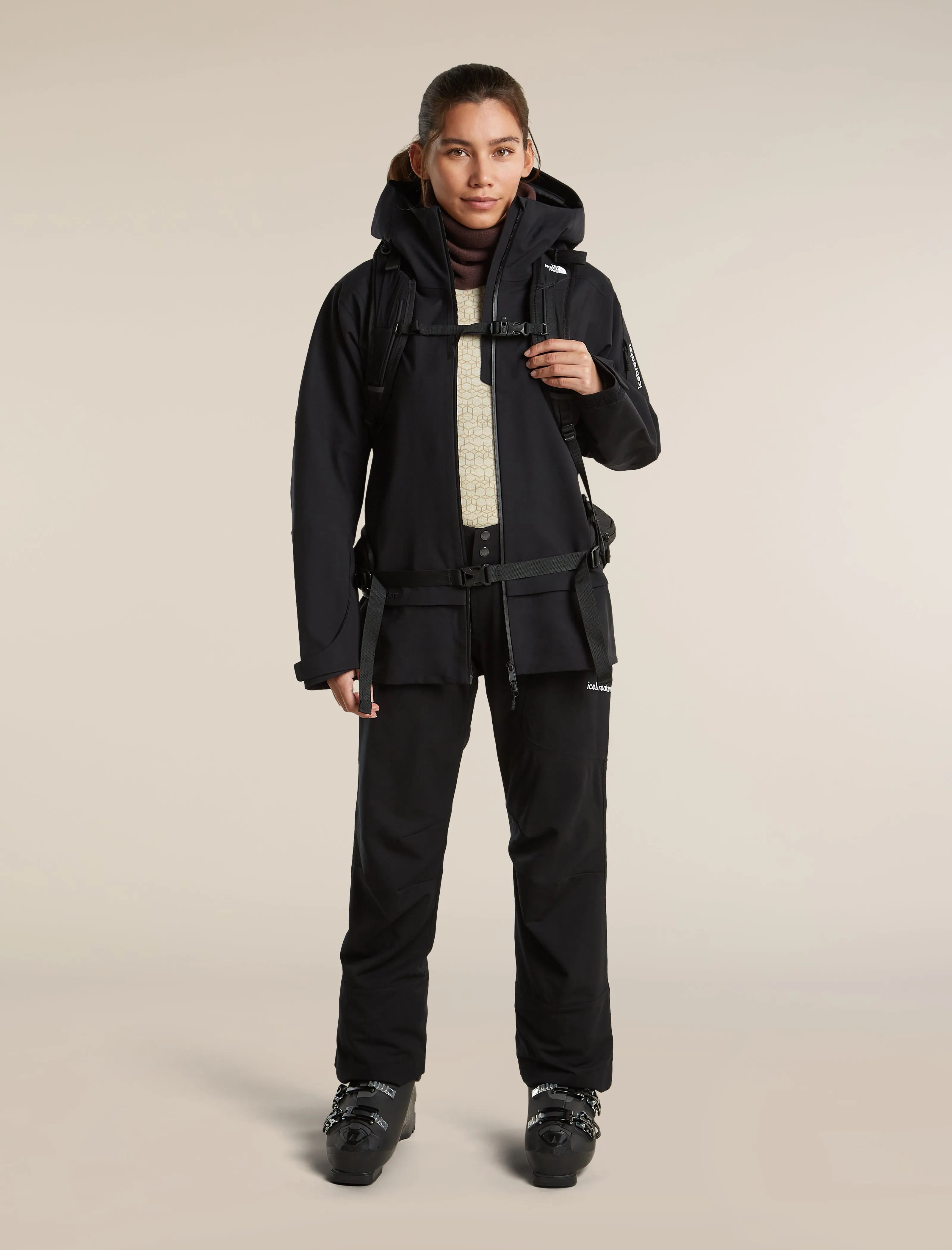Women's Merino 260 Oasis Vertex High Rise Thermal Leggings Alpine Geo sold by Icebreaker product image thumbnail 4