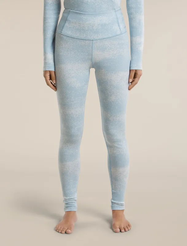 Women's Merino 260 Oasis Vertex High Rise Thermal Leggings Chillwave made by Icebreaker