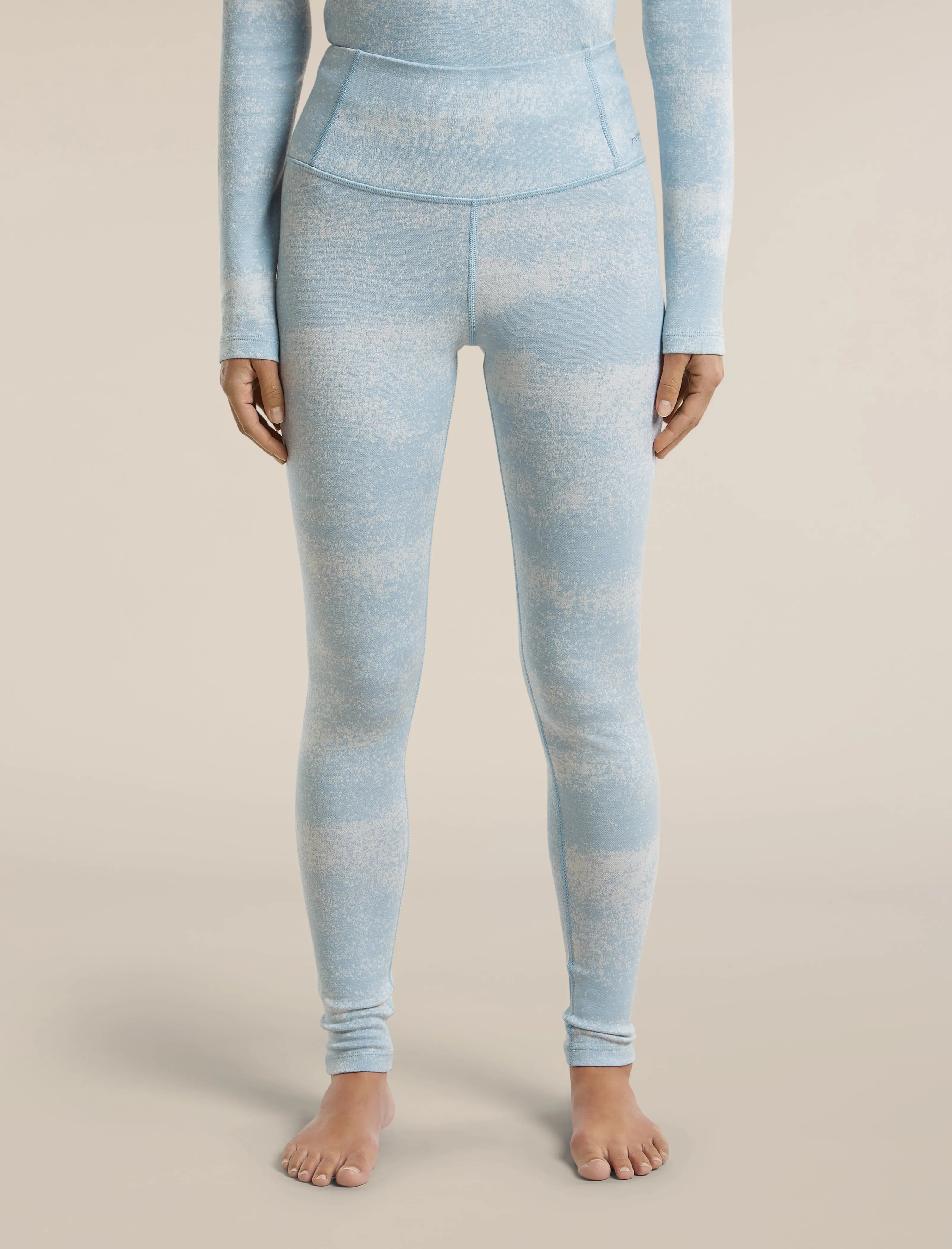 Women's Merino 260 Oasis Vertex High Rise Thermal Leggings Chillwave sold by Icebreaker
