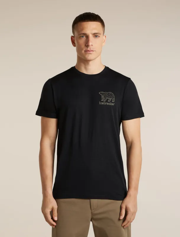 Men's Merino 150 Tech Lite Short Sleeve Tee Forest Footsteps made by Icebreaker