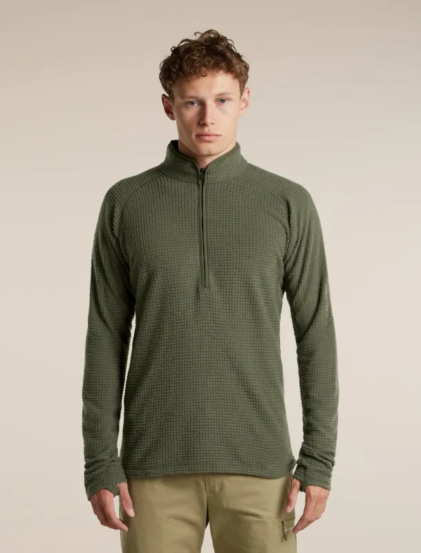 Men's Merino 400 RealFleece™ Grid Peaksland Long Sleeve Half Zip made by Icebreaker