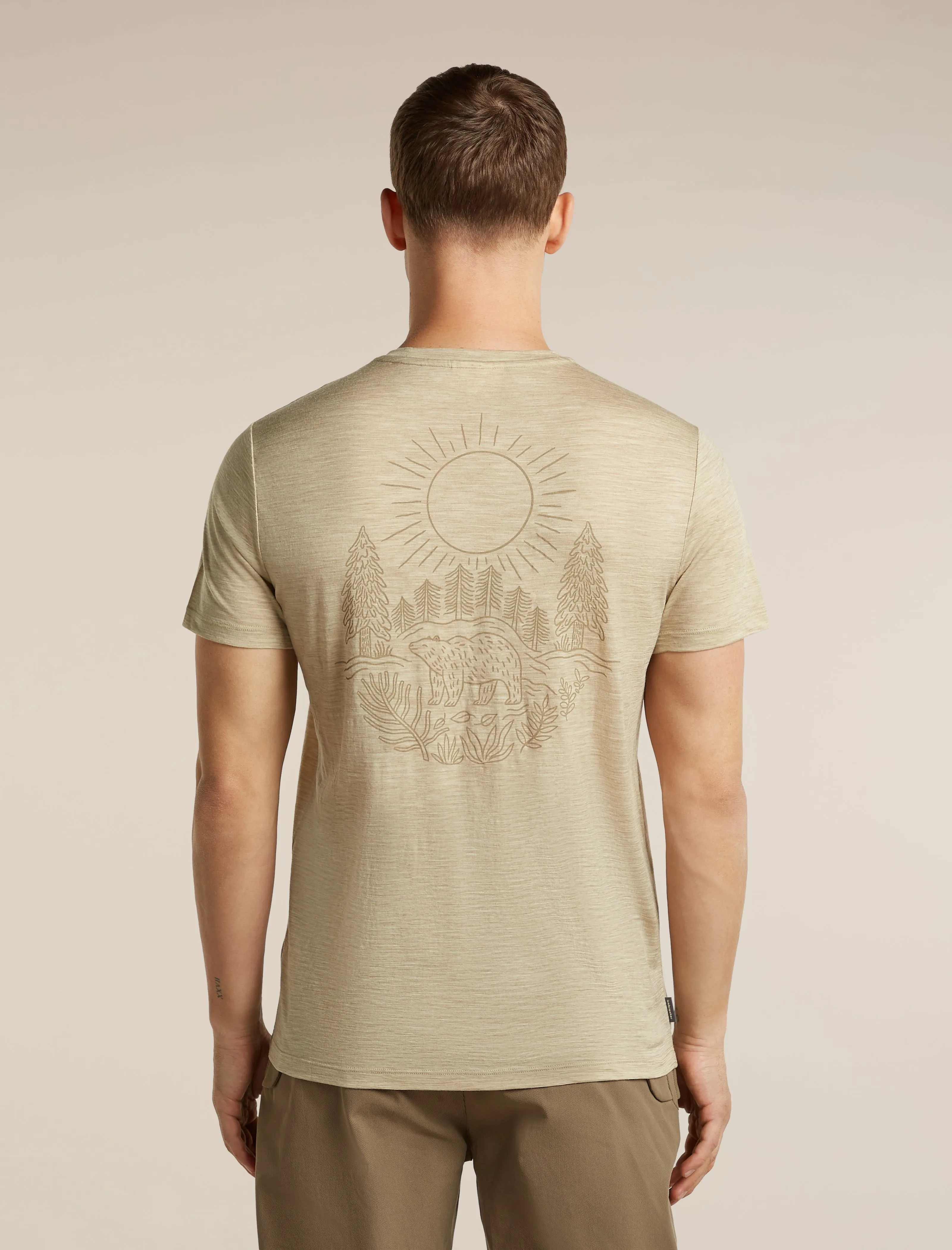 Men's Merino 150 Tech Lite Short Sleeve Tee Forest Footsteps sold by Icebreaker product image thumbnail 2