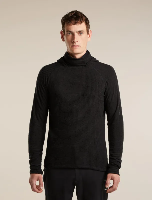 Men's Merino 400 RealFleece™ Grid Blackridge Pullover Hoodie made by Icebreaker