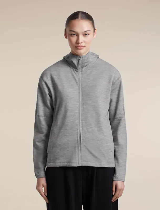 Women's Merino 360 RealFleece™ Elemental Long Sleeve Zip Hoodie made by Icebreaker