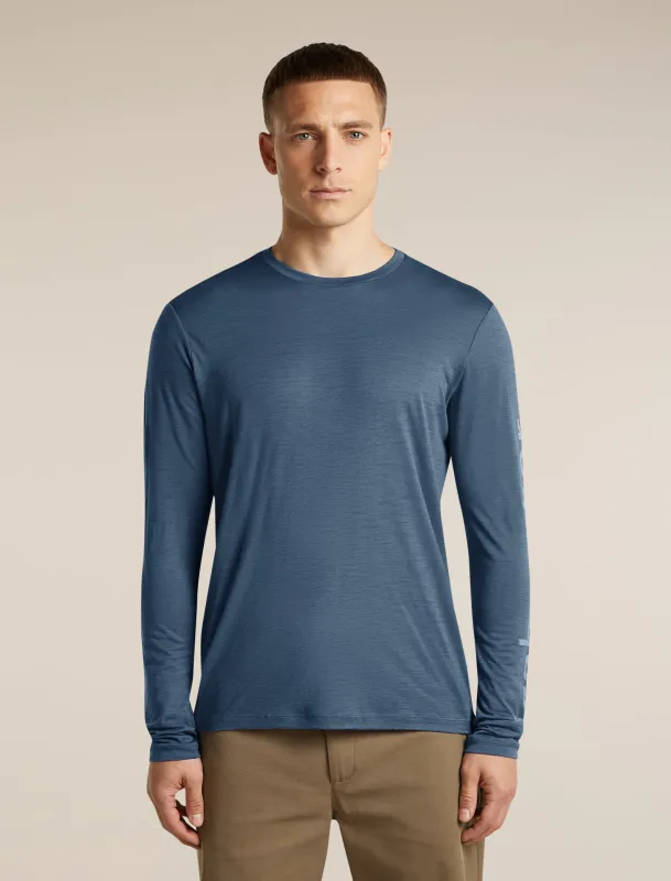 Men's Merino 150 Tech Lite Long Sleeve Tee IB Vertical made by Icebreaker