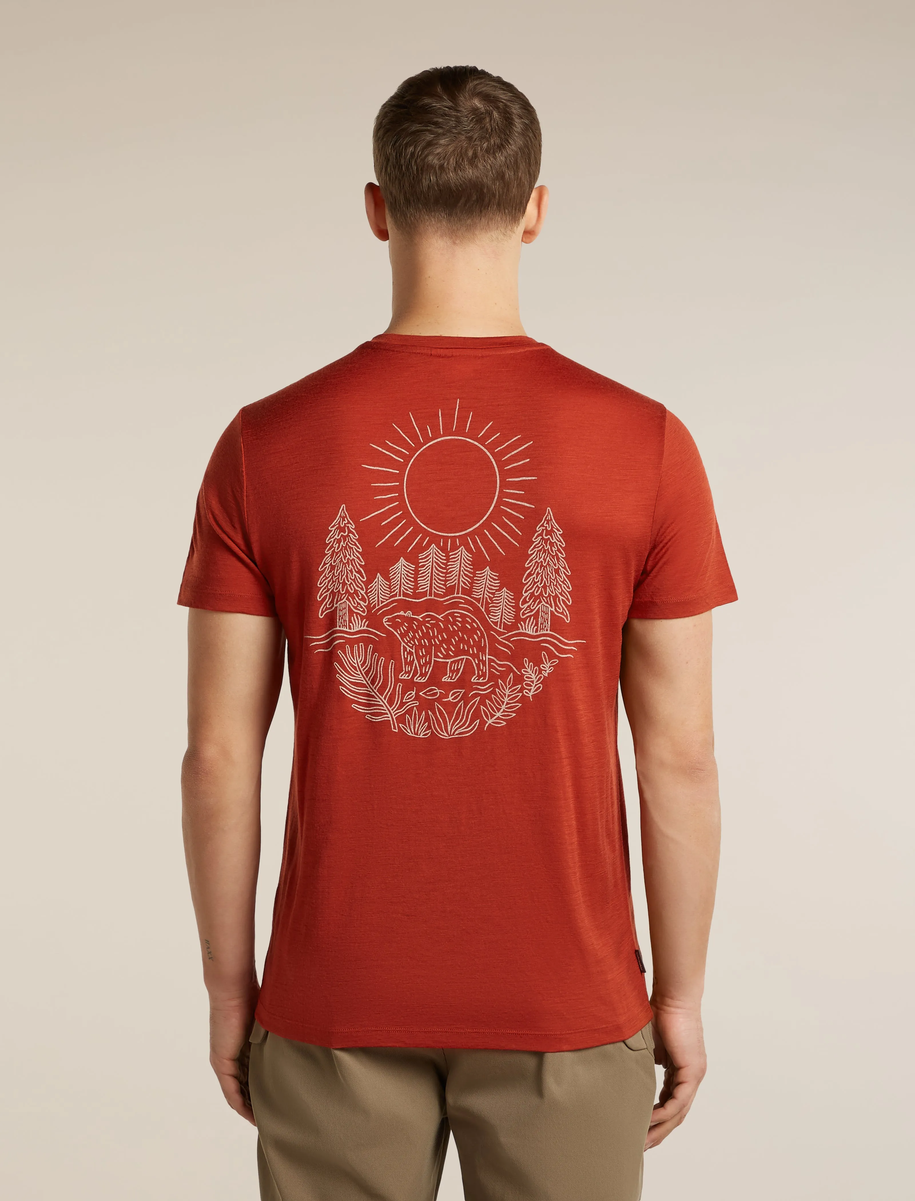 Men's Merino 150 Tech Lite Short Sleeve Tee Forest Footsteps sold by Icebreaker product image thumbnail 2
