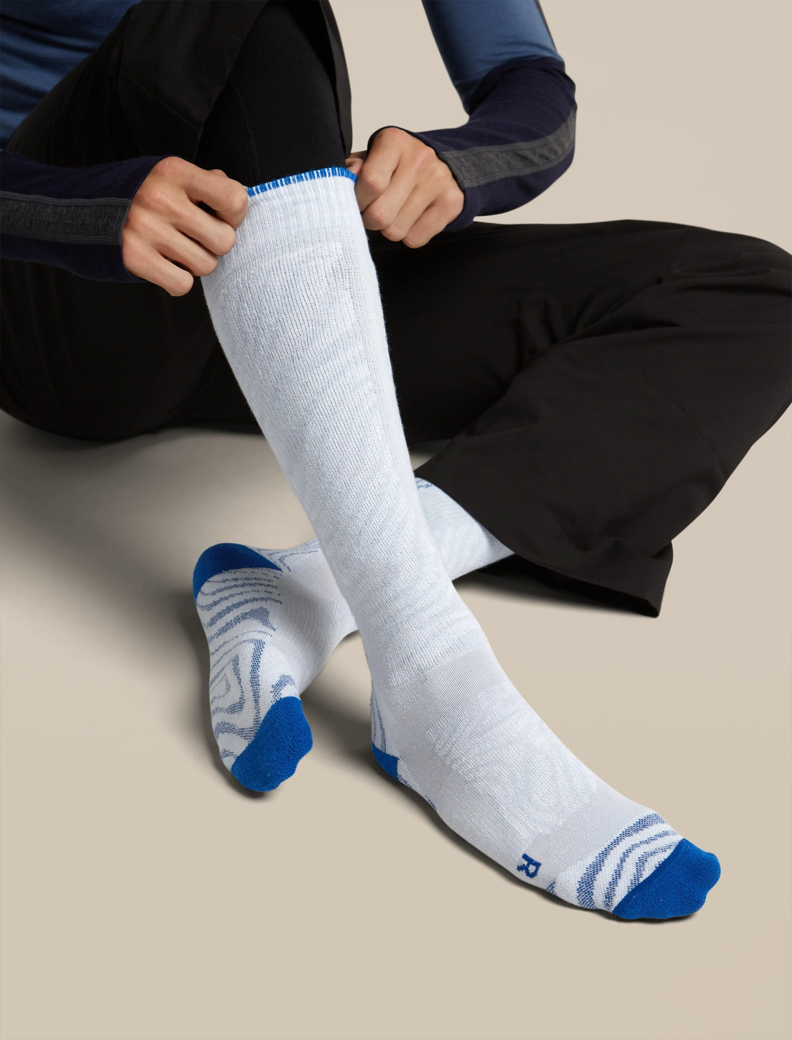 Men's Merino Blend Ski+ Medium Over The Calf Socks Mountain Contour sold by Icebreaker product image thumbnail 5