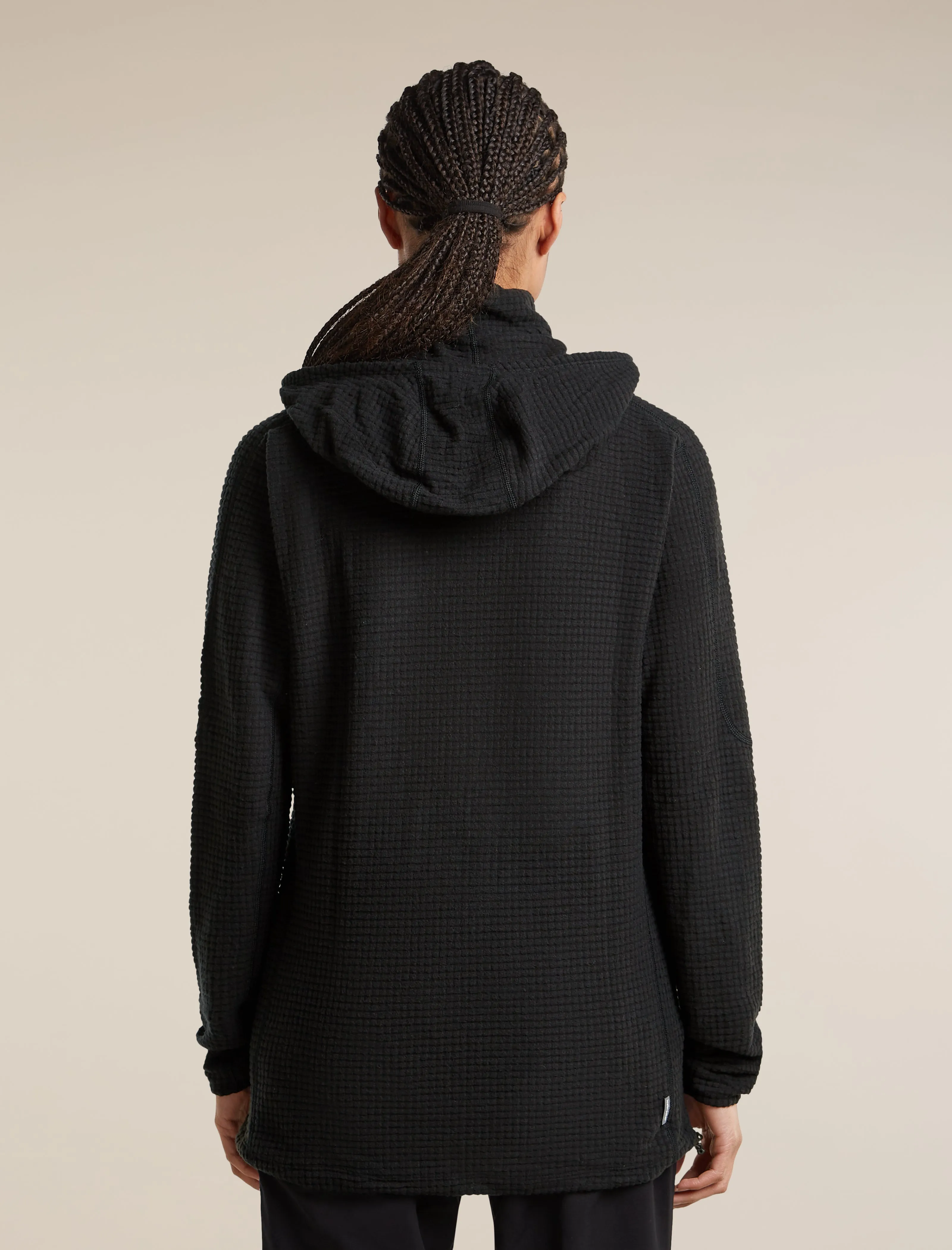 Women's Merino 400 RealFleece™ Grid Blackridge Pullover Hoodie sold by Icebreaker product image thumbnail 2