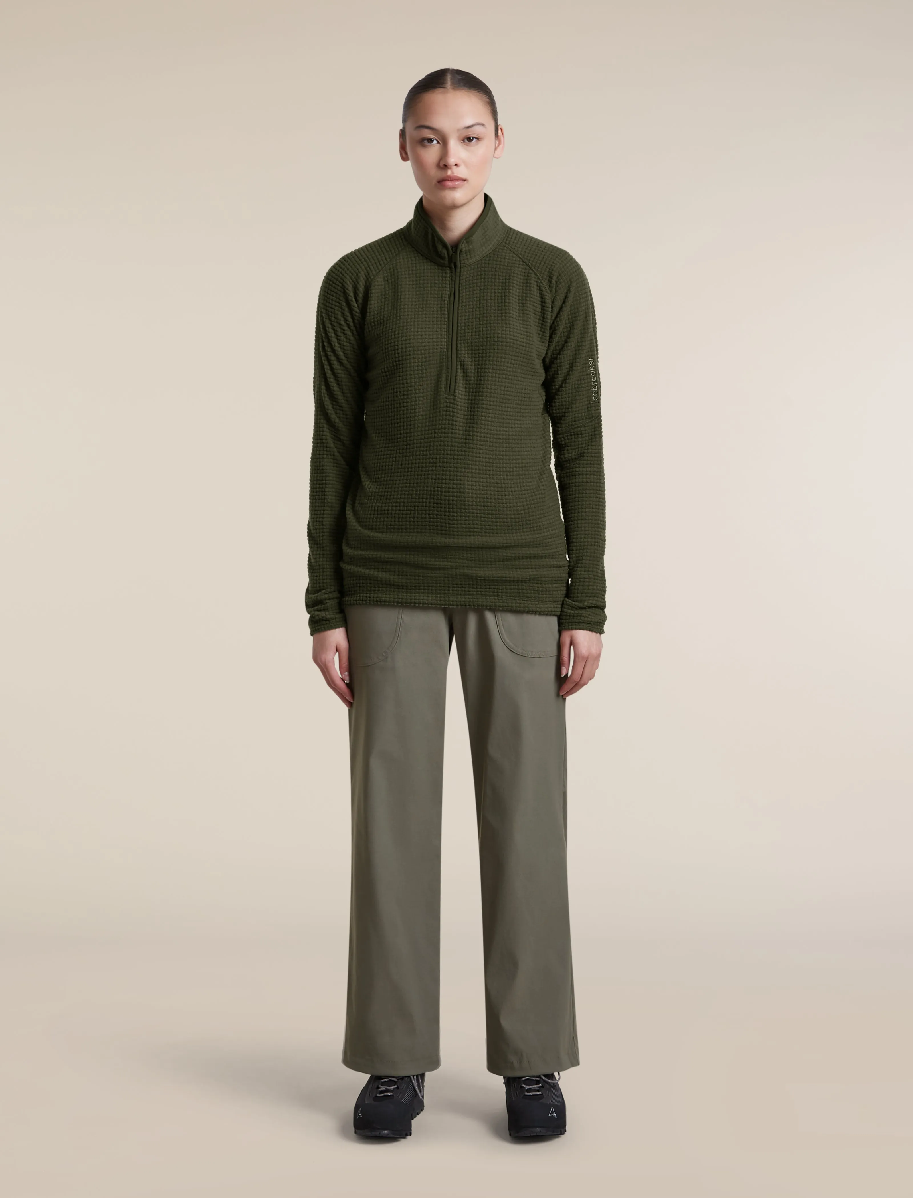 Women's Merino 400 RealFleece™ Grid Peaksland Long Sleeve Half Zip sold by Icebreaker product image thumbnail 3